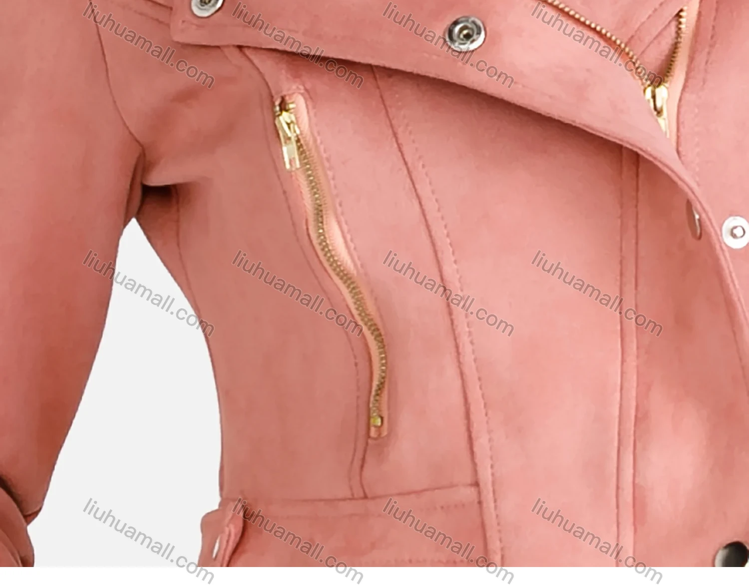 Wholesale Women's Casual Plain Suede Button Front Lapel Crop Jacket With Shorts 2 Piece Set - Liuhuamall