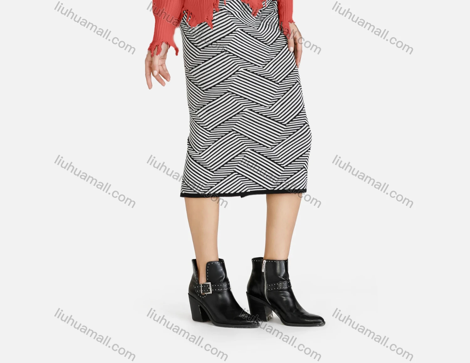 Wholesale Women's Casual Crew Neck Long Sleeve Distressed Hem Letter Print Sweater - Liuhuamall