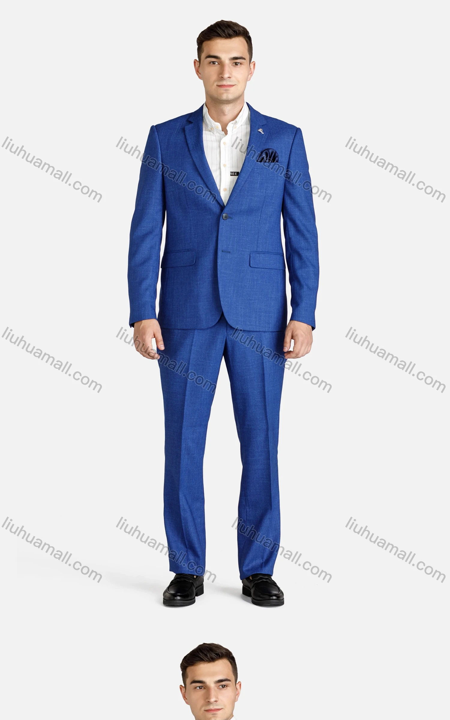Wholesale Men's Formal Plain Single Breasted Patch Pocket Lapel Blazer & Pant 2 Piece Suit Sets - Liuhuamall