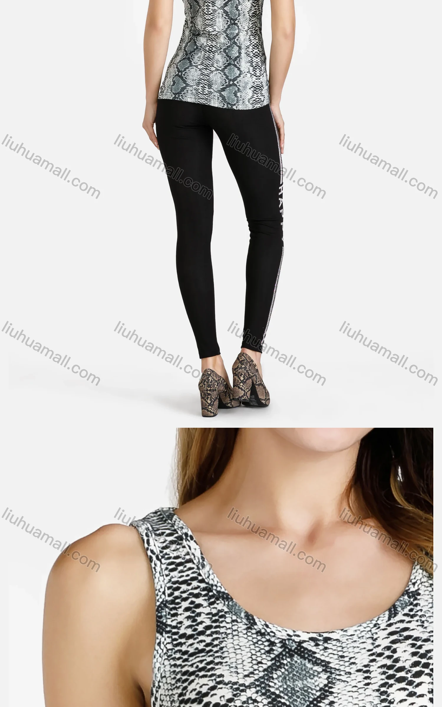 Wholesale Women's Summer Allover Sequin Tank Top&Skinny Pants Set - Liuhuamall