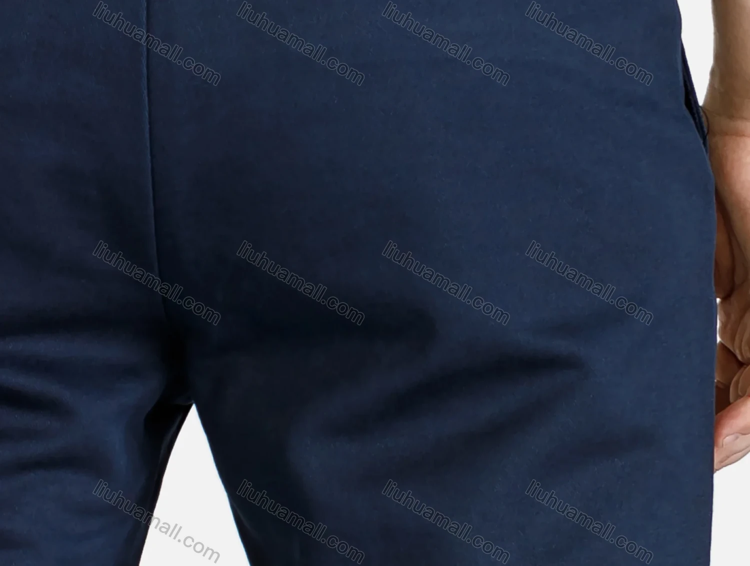 Wholesale Men's Casual Straight Leg Zipper Fly Plain Long Pants - Liuhuamall