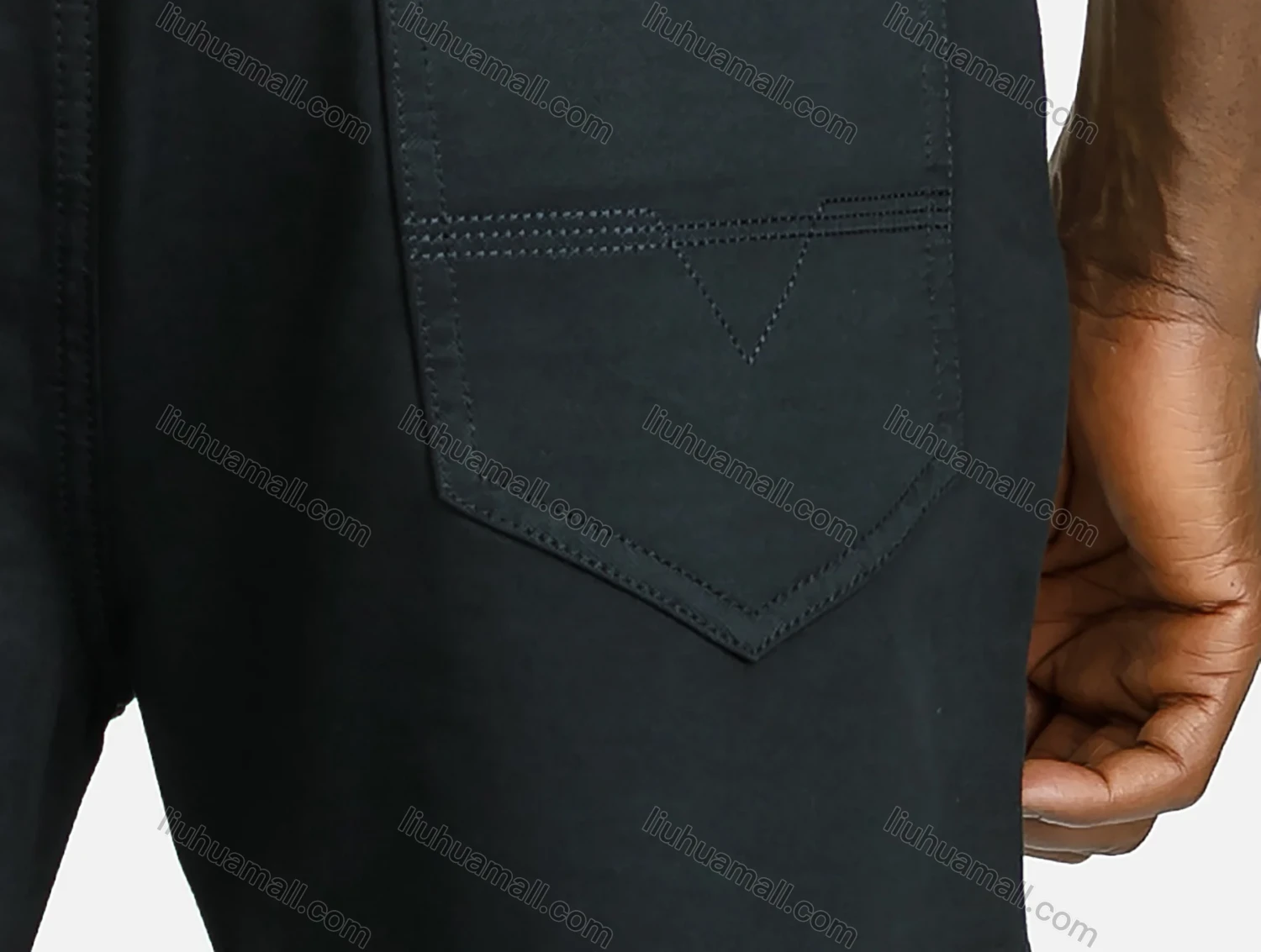 Wholesale Men's Casual Straight Leg Zipper Fly Pockets Plain Long Chino Pants - Liuhuamall