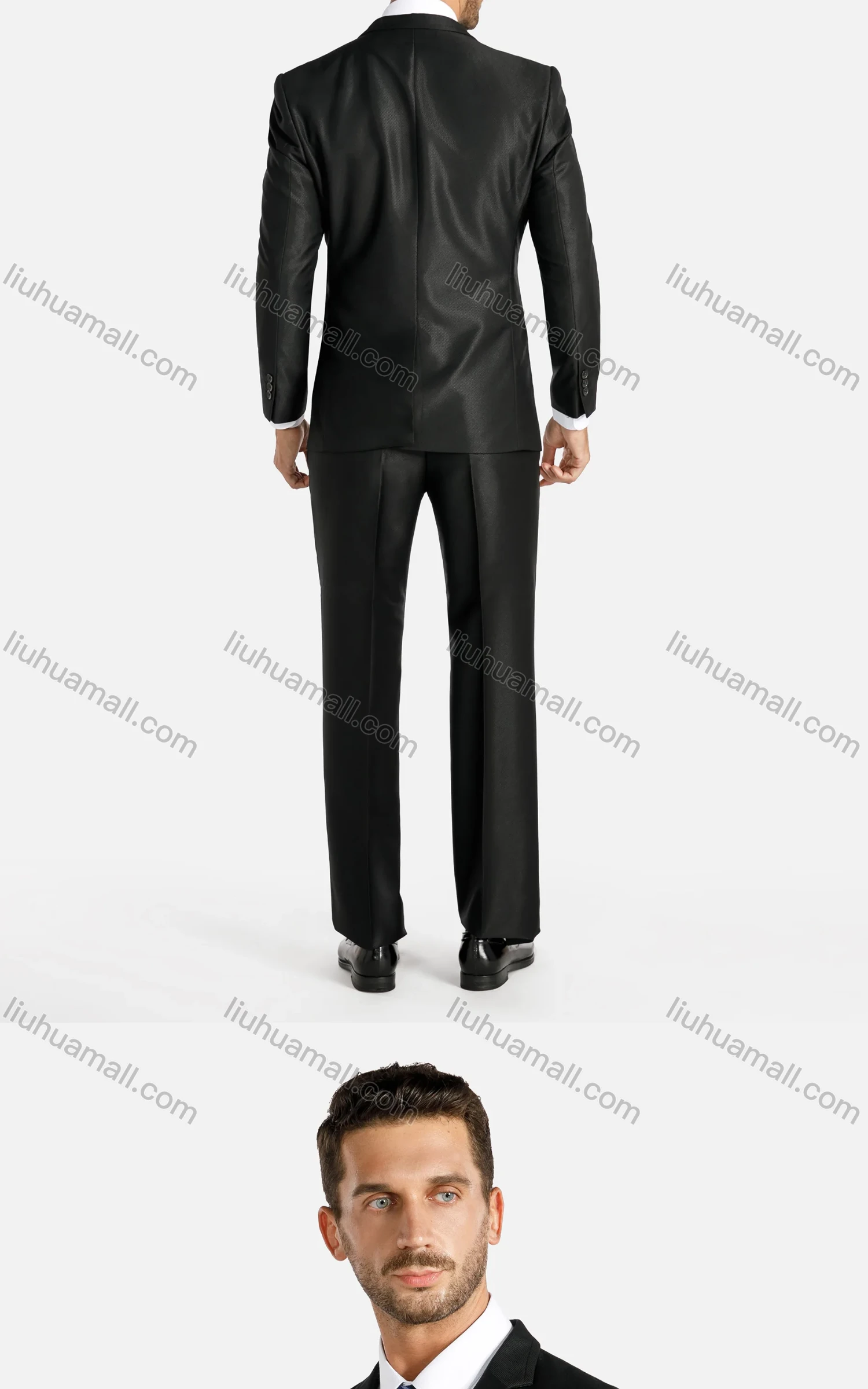 Wholesale Men's 2-Piece Lapel Button Solid Blazer&Pants Suit Set - Liuhuamall