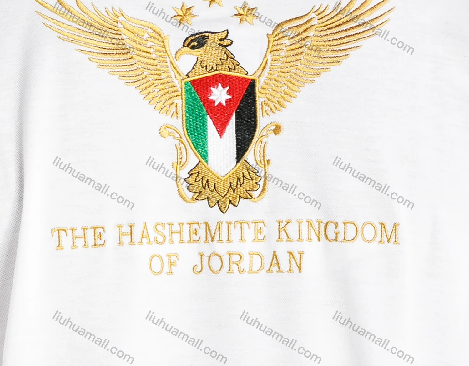 Wholesale Men's Embroidered Eagle Flag Short Sleeve Polo Shirt - Liuhuamall