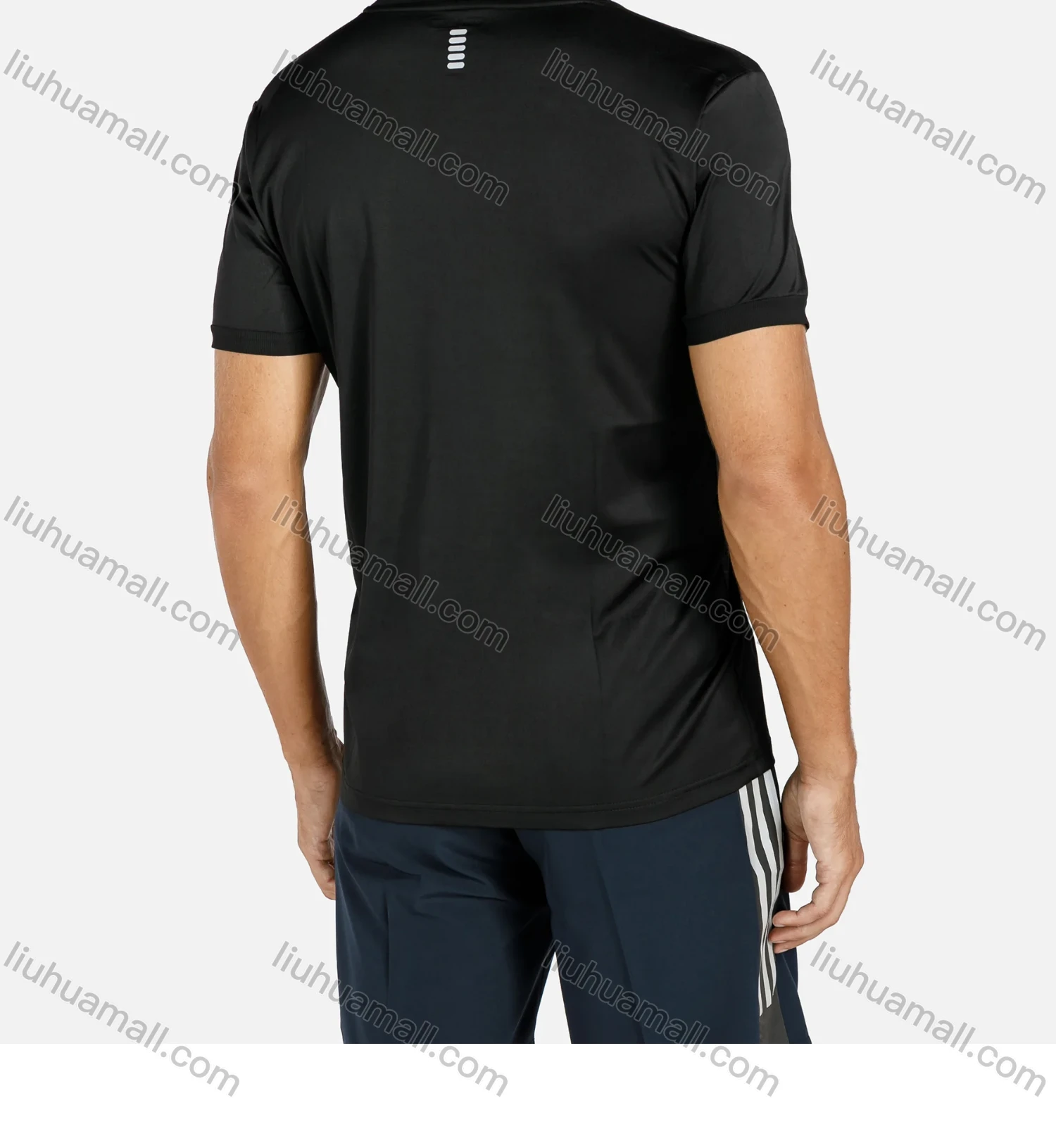 Wholesale Men's Sporty Short Sleeve Round Neck Slim Fit Quick Dry Plain Letter Print T-shirts - Liuhuamall