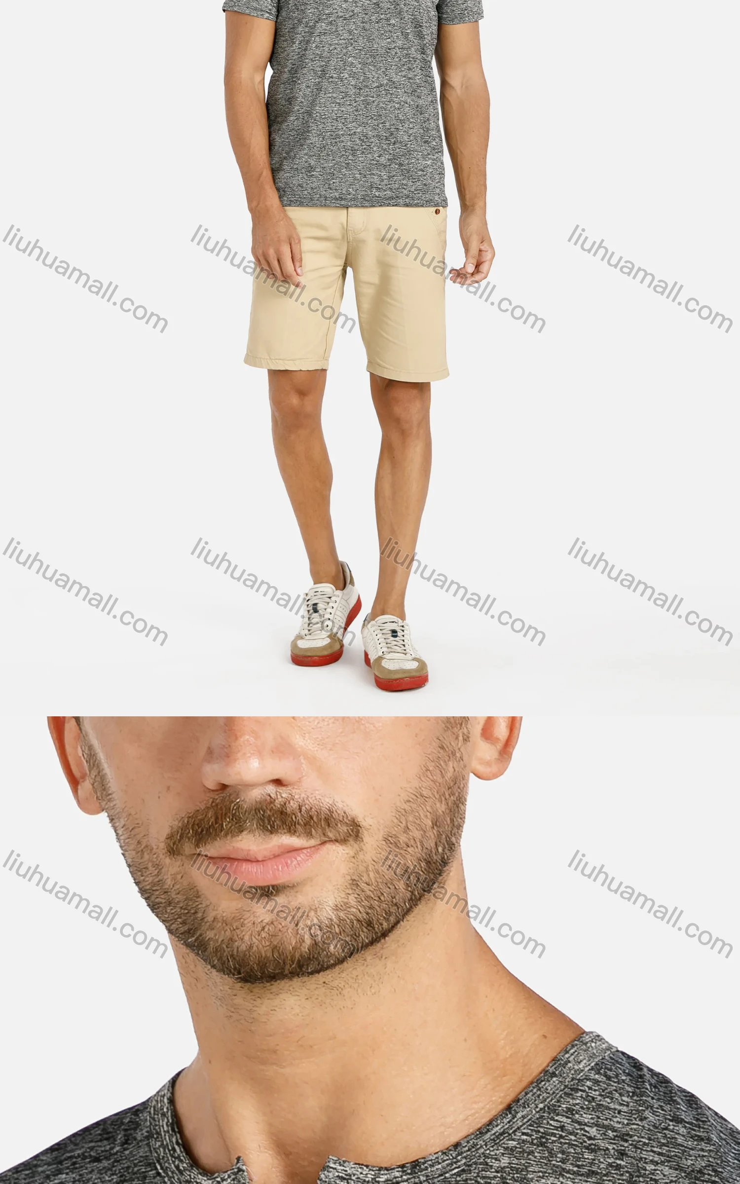 Wholesale Men's Casual Space Dye Regular Fit Henry Short Sleeve Shirt - Liuhuamall