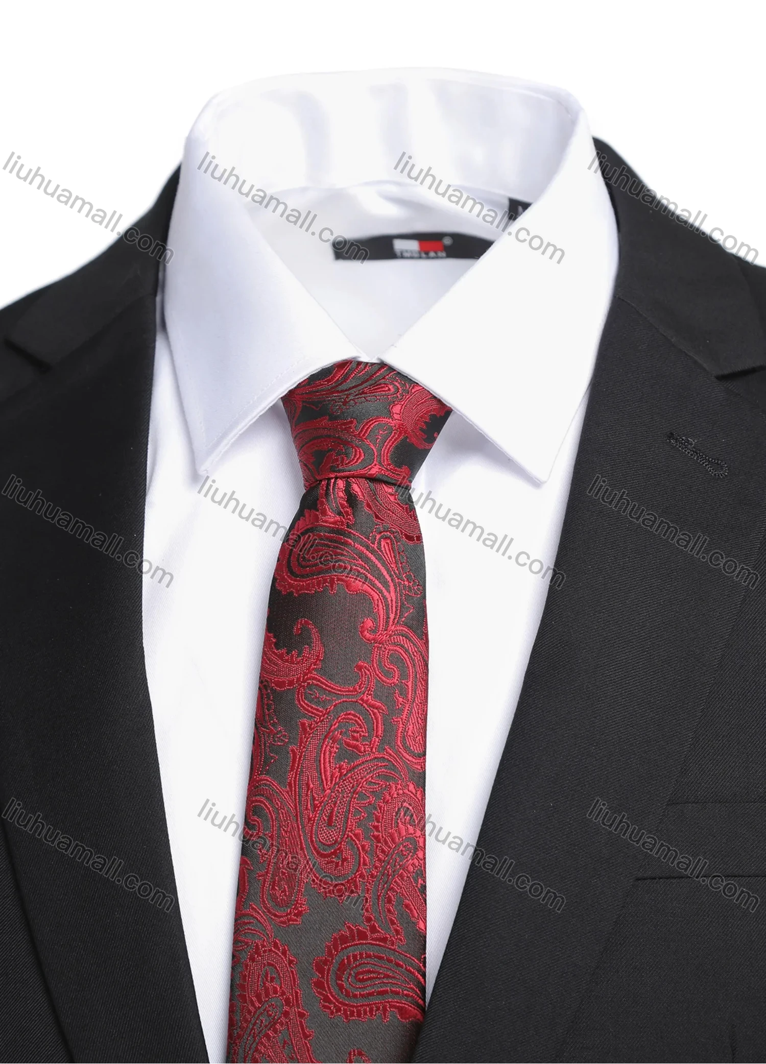 Wholesale Men's Business Paisley Embroidered Ties & Pocket Square & Cufflinks Sets - Liuhuamall