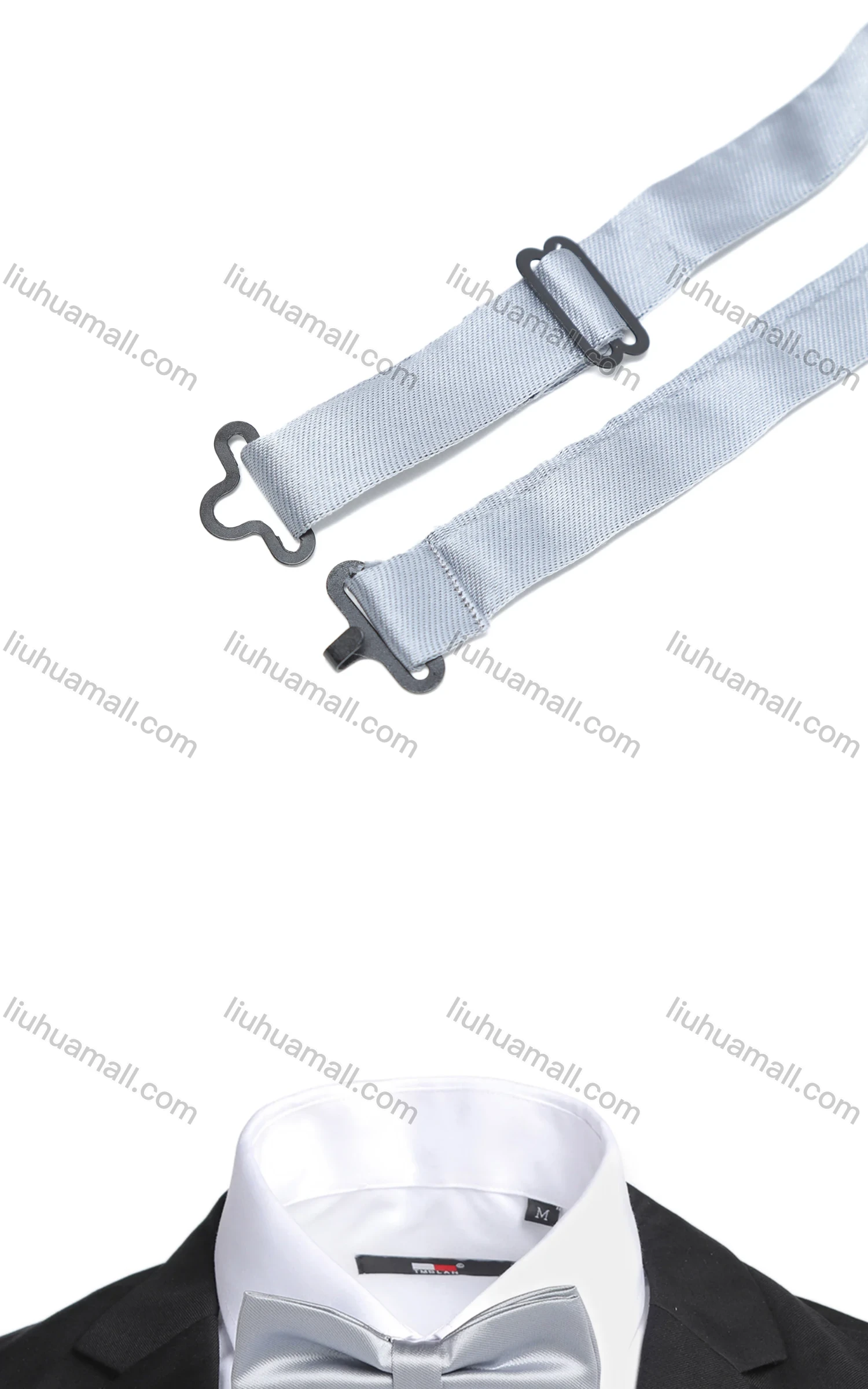 Wholesale Men's Classic Plain Adjustable Bow Ties & Pocket Square & Cufflinks Sets - Liuhuamall