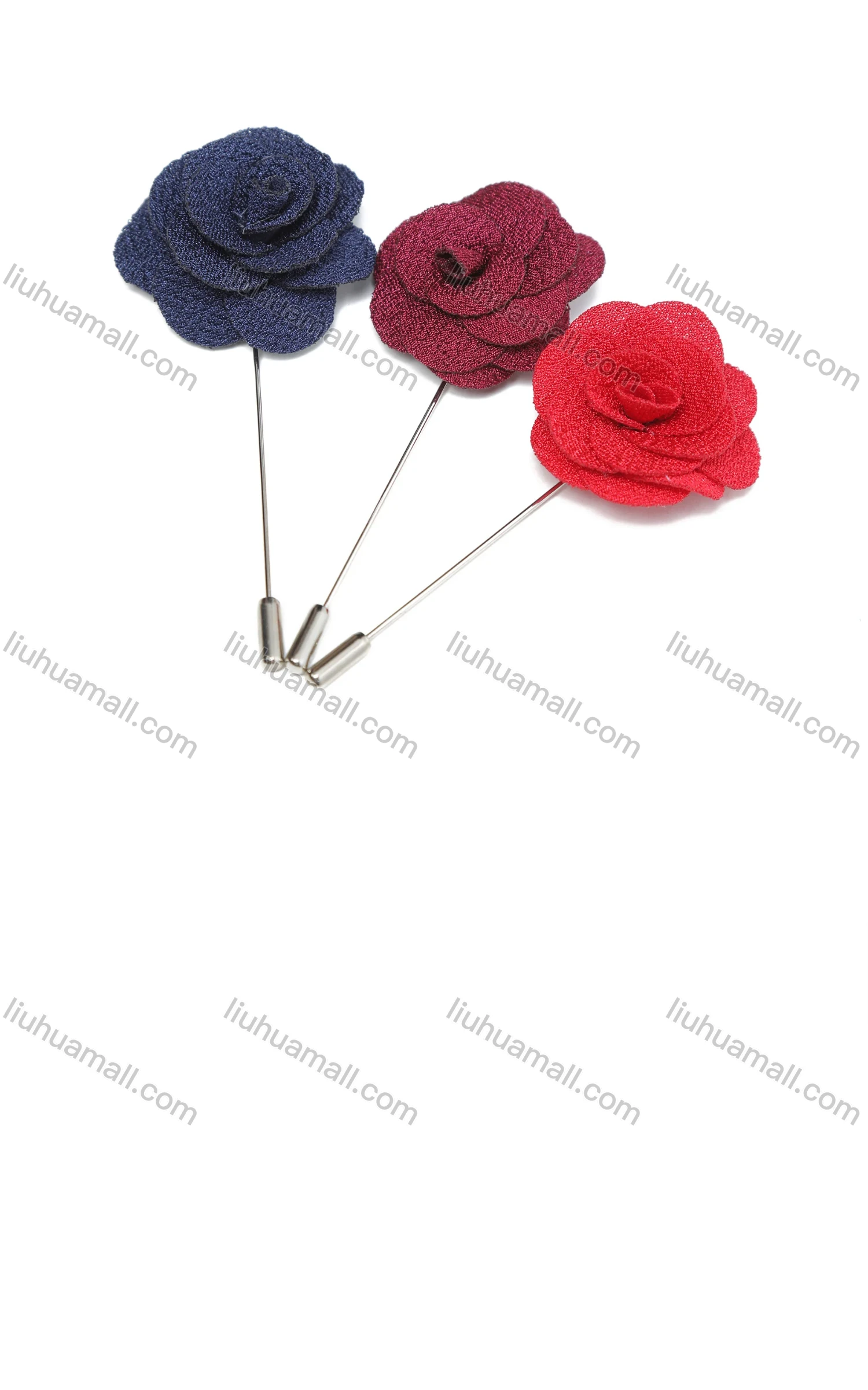 Wholesale Men's Fashion Plain Flower Boutonniere With Pin For Suit - Liuhuamall