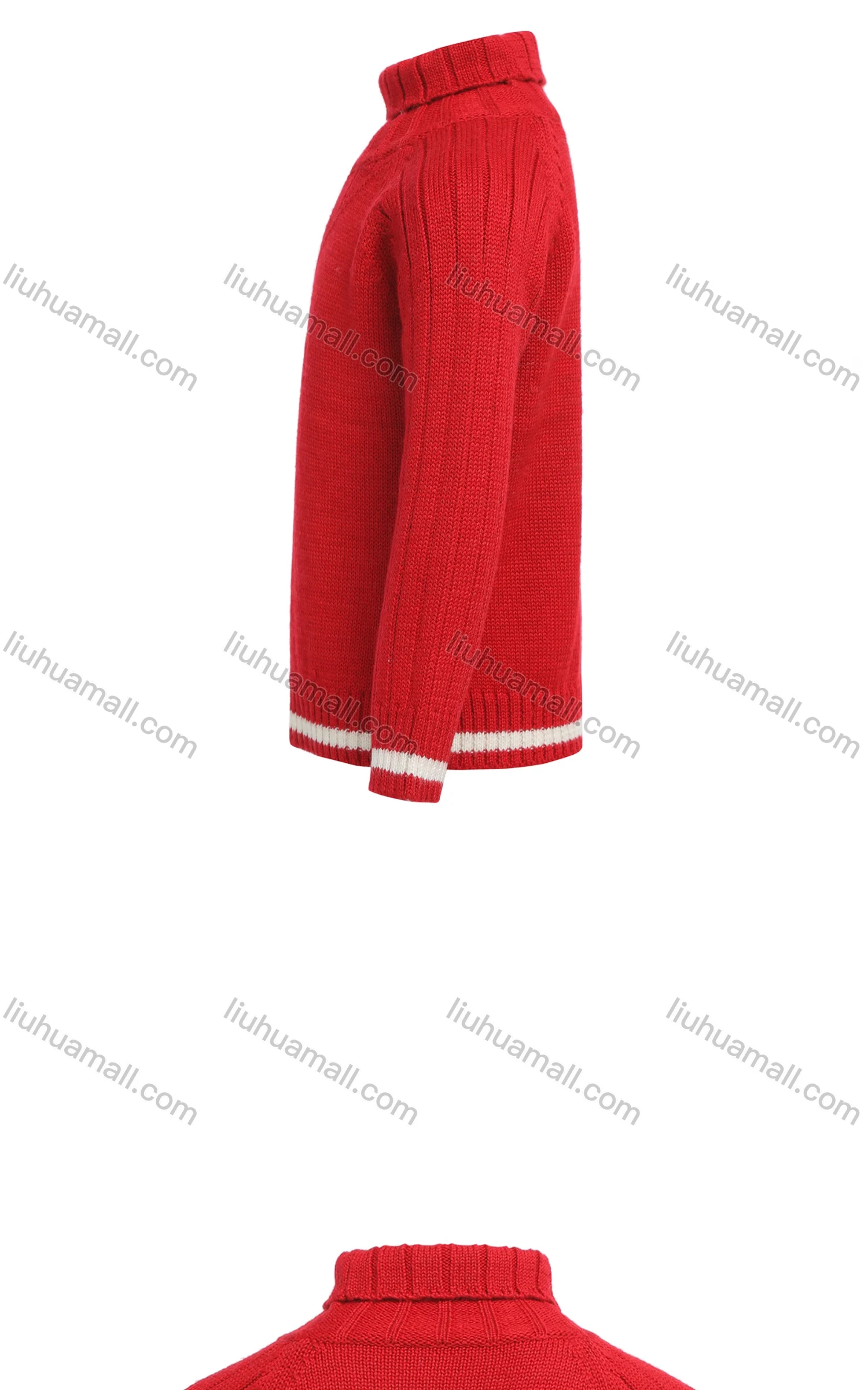 Wholesale Boys Wool Long Sleeve Turtleneck Plain Pullover Sweater - Liuhuamall