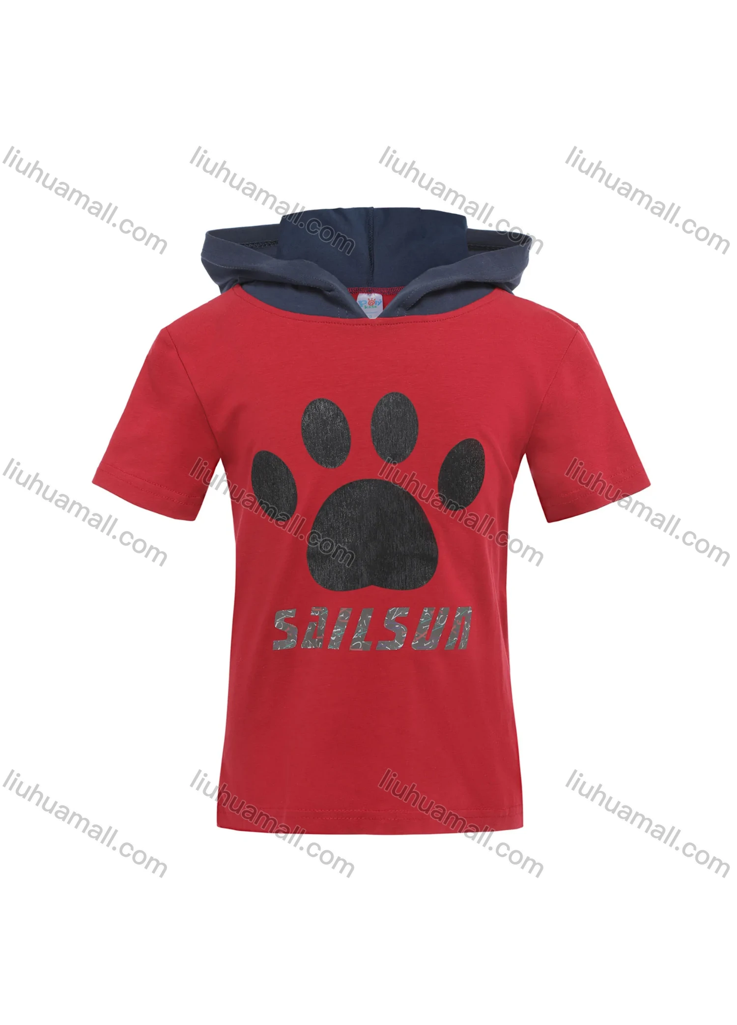 Wholesale Boys Casual Short Sleeve Hoodie - Liuhuamall