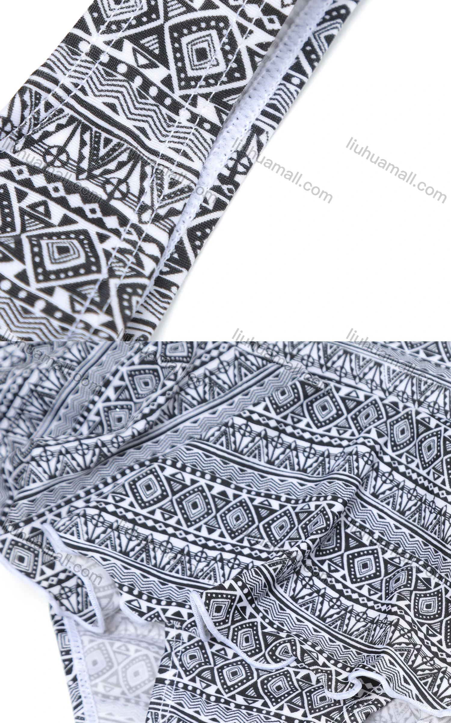 Wholesale Girls Vacation Crew Neck Sleeveless Ruffle Hem Vintage Print One Piece Swimsuit - Liuhuamall