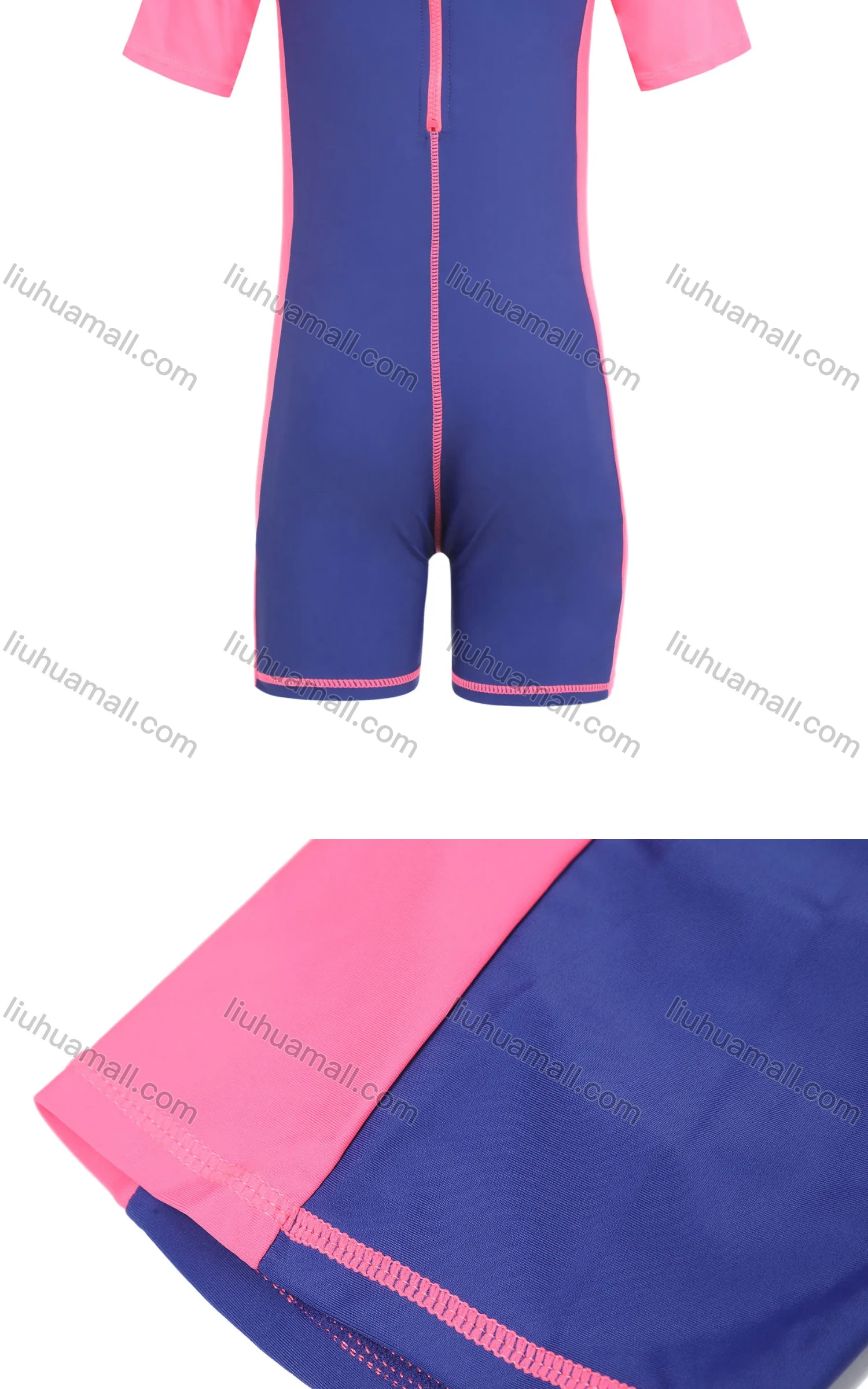 Wholesale Boys Colorblock One Piece Zip Back Swimsuit 734891# - Liuhuamall