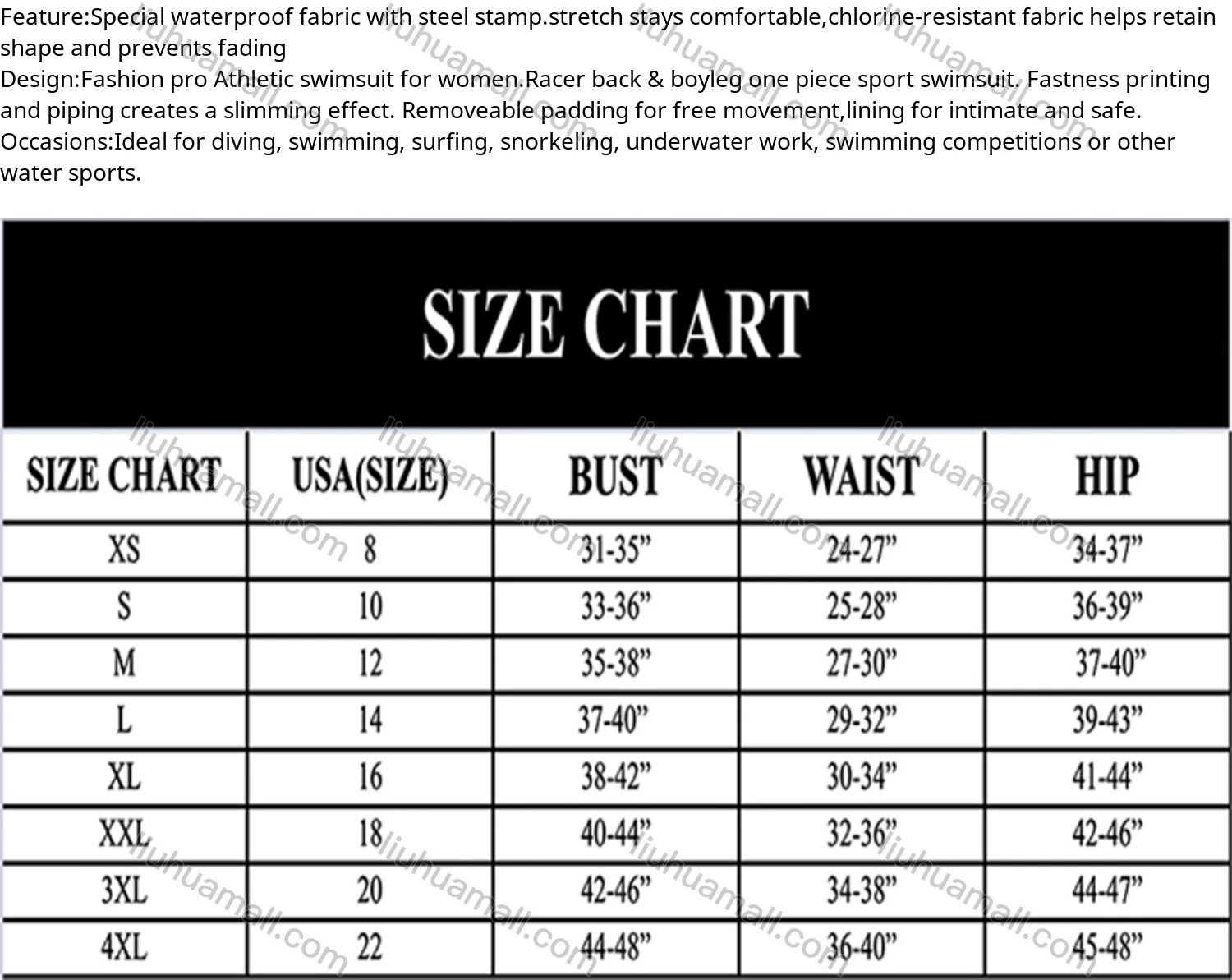 Wholesale Women's Athletic Contrast Color One Piece Boyleg Training Swimsuit - Liuhuamall