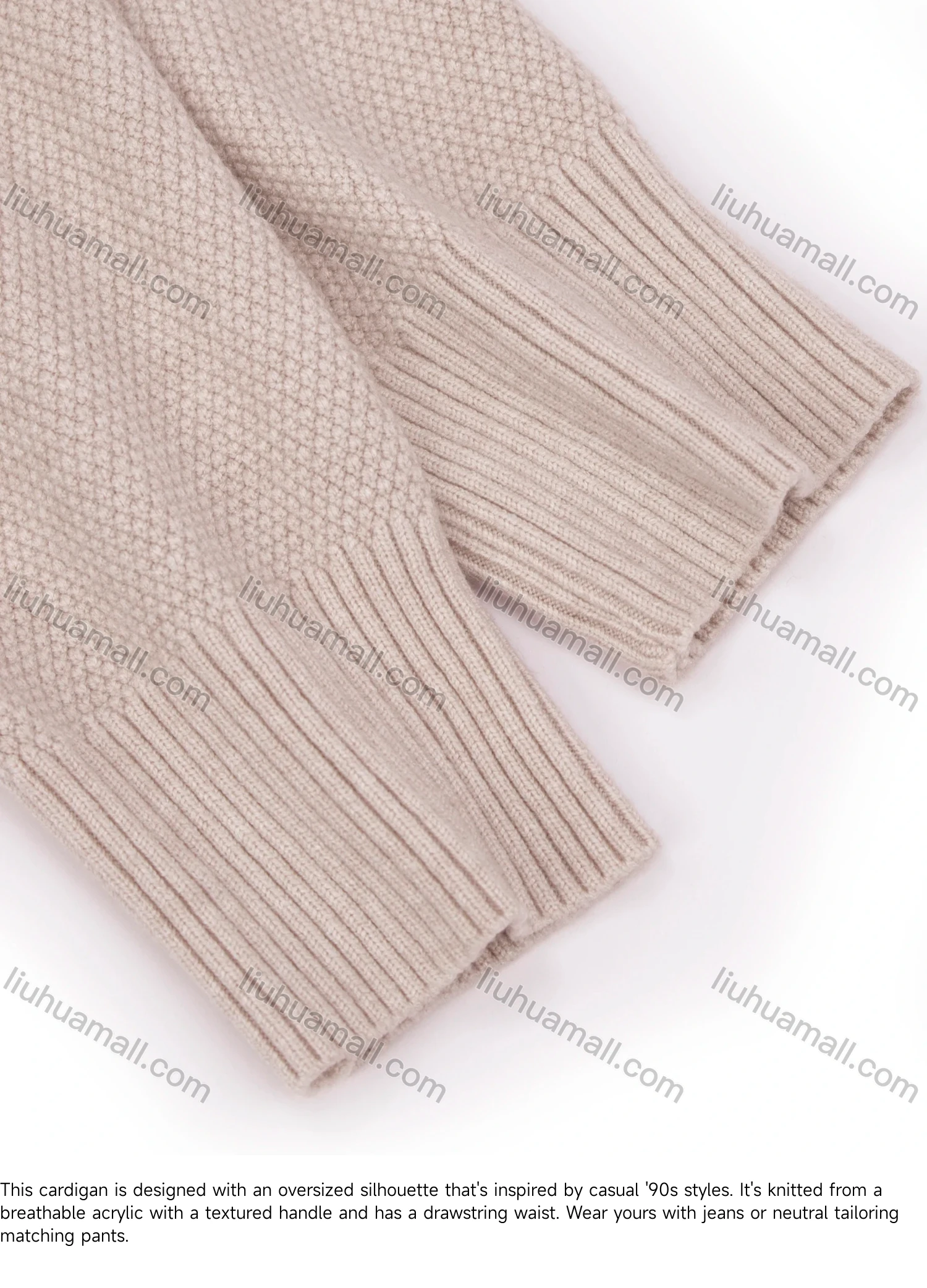 Wholesale Women's Plain Long Sleeve Tie Front Dual Pockets Hooded Cardigan - Liuhuamall