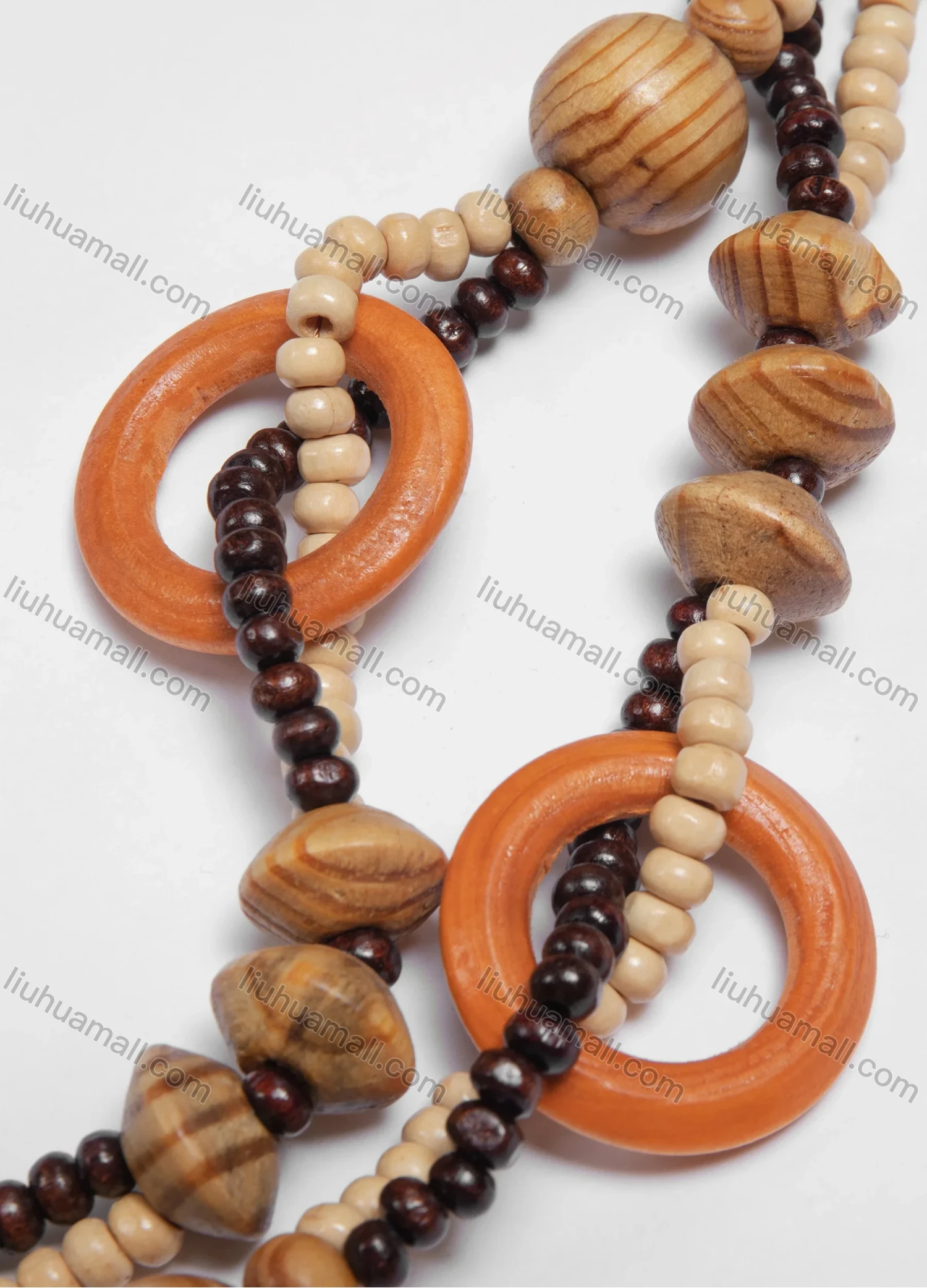 Wholesale Vintage Lucky Bag Wood Beads Necklace - Liuhuamall