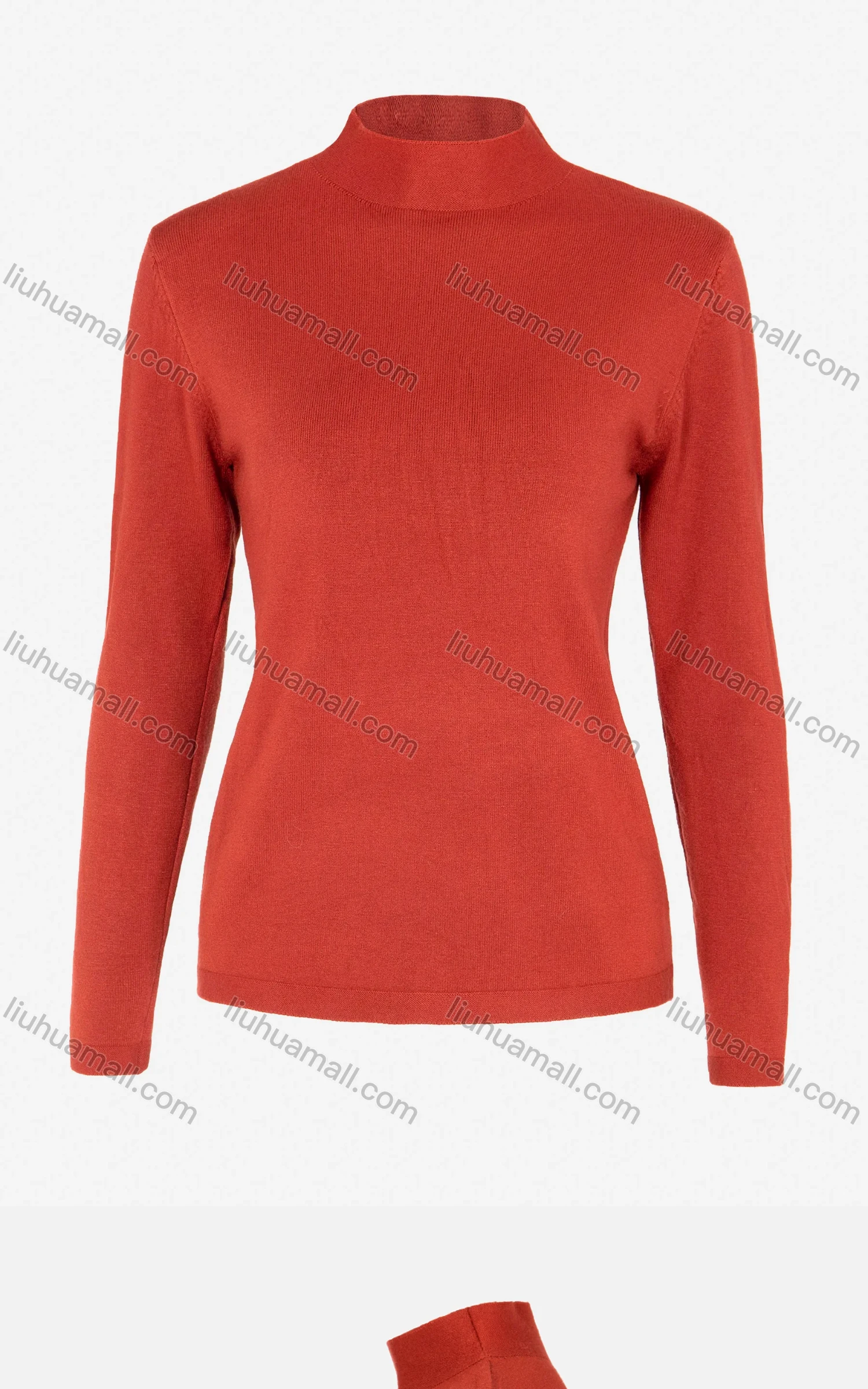 Wholesale Women's Casual Plain Turtleneck Long Sleeve Pullover Sweater - Liuhuamall