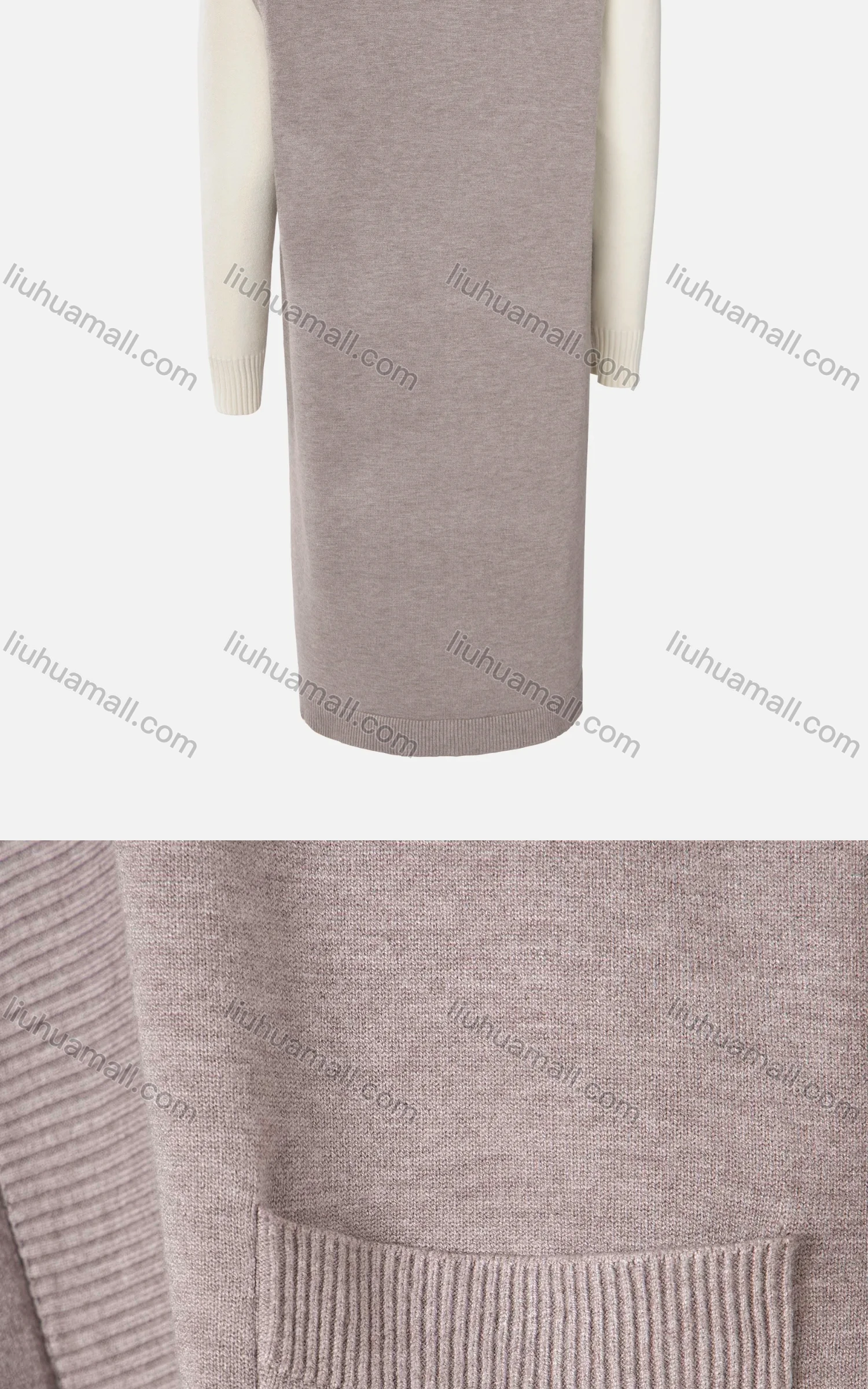 Wholesale Women's Plain Rib-Knit Sleeveless Open Front Dual Pocket Cardigan - Liuhuamall