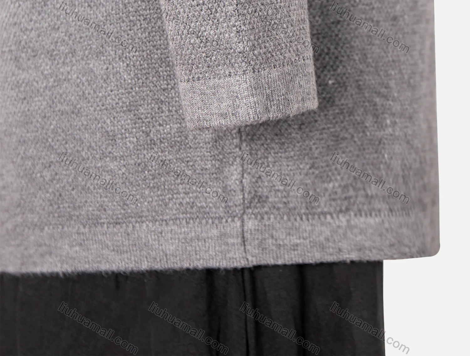 Wholesale Women's Plain Open Front Dual Pocket Rib-knit Trim Long Sleeve Cardigan - Liuhuamall