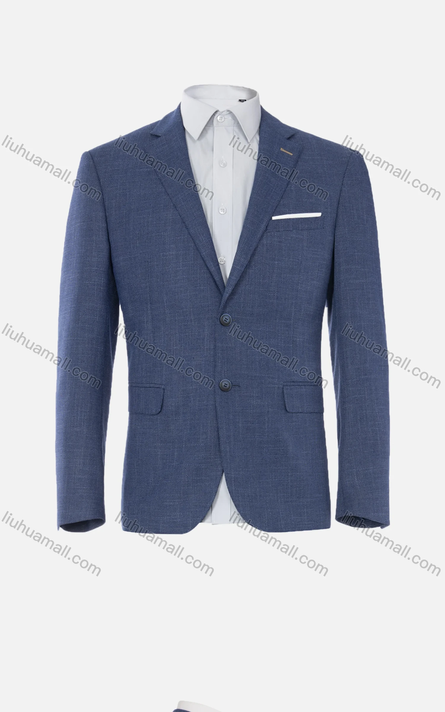 Wholesale Men's Formal Slim Fit Plain Lapel Collar Pockets Single Breasted Blazer Jackets - Liuhuamall