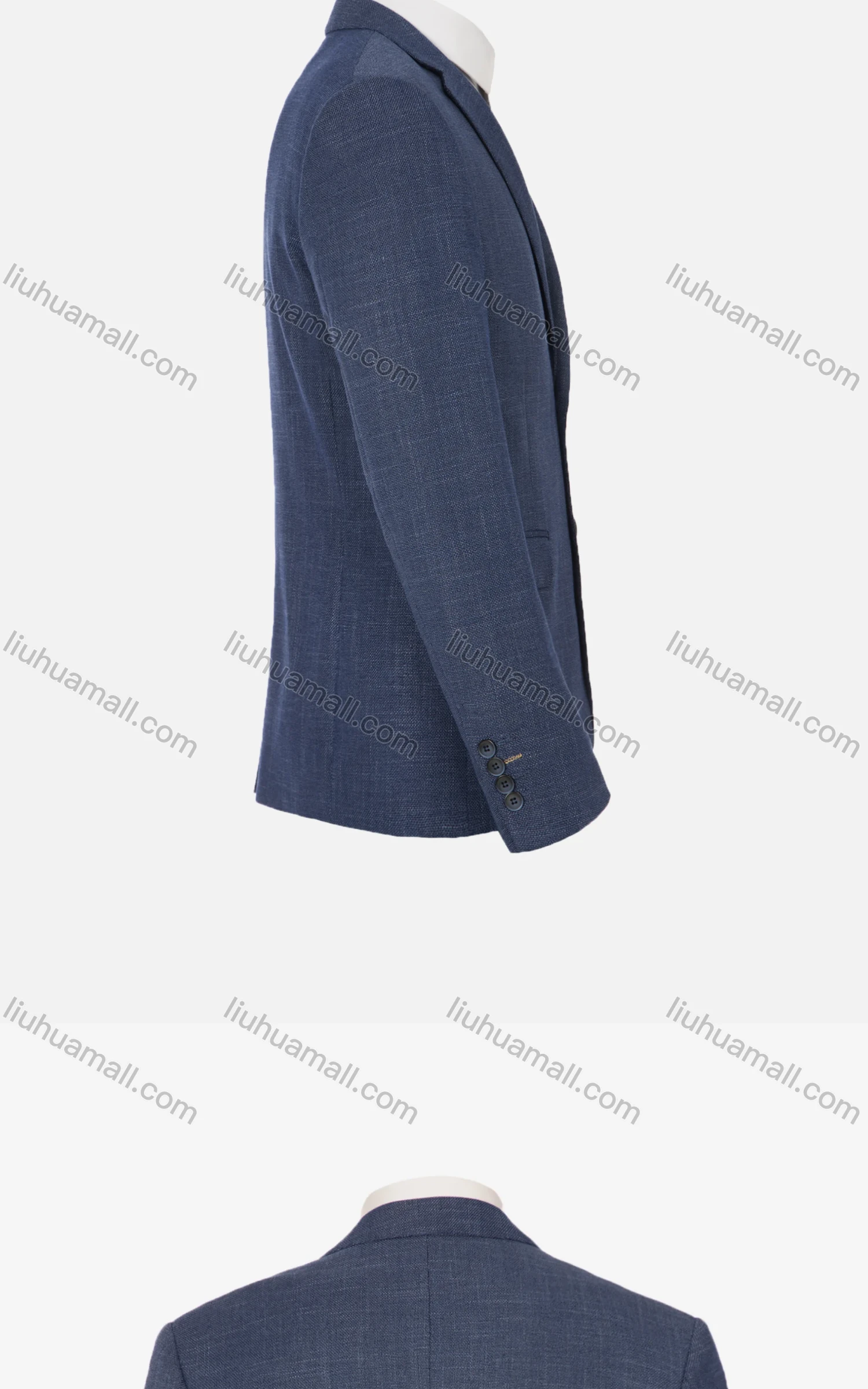 Wholesale Men's Formal Slim Fit Plain Lapel Collar Pockets Single Breasted Blazer Jackets - Liuhuamall