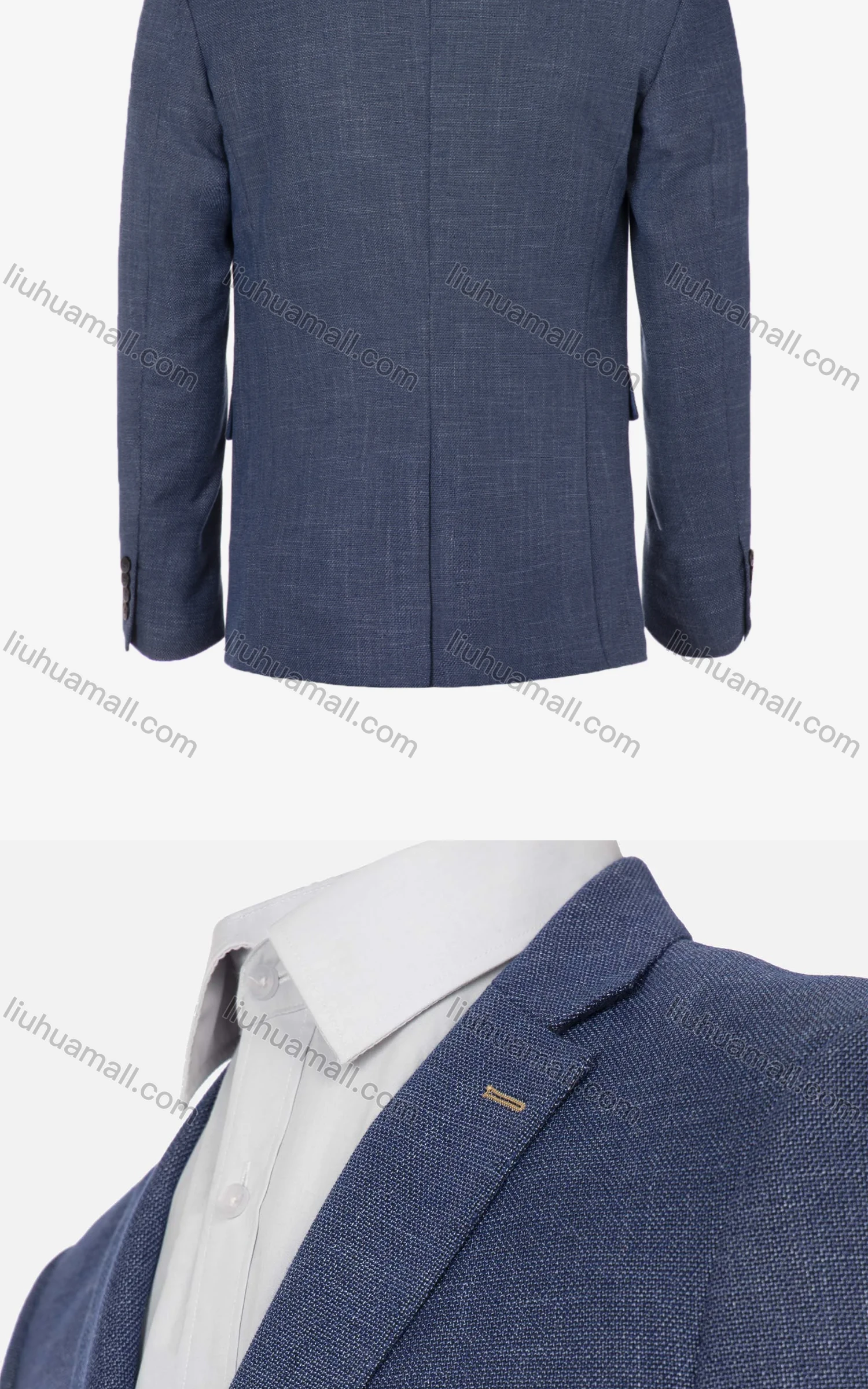 Wholesale Men's Formal Slim Fit Plain Lapel Collar Pockets Single Breasted Blazer Jackets - Liuhuamall