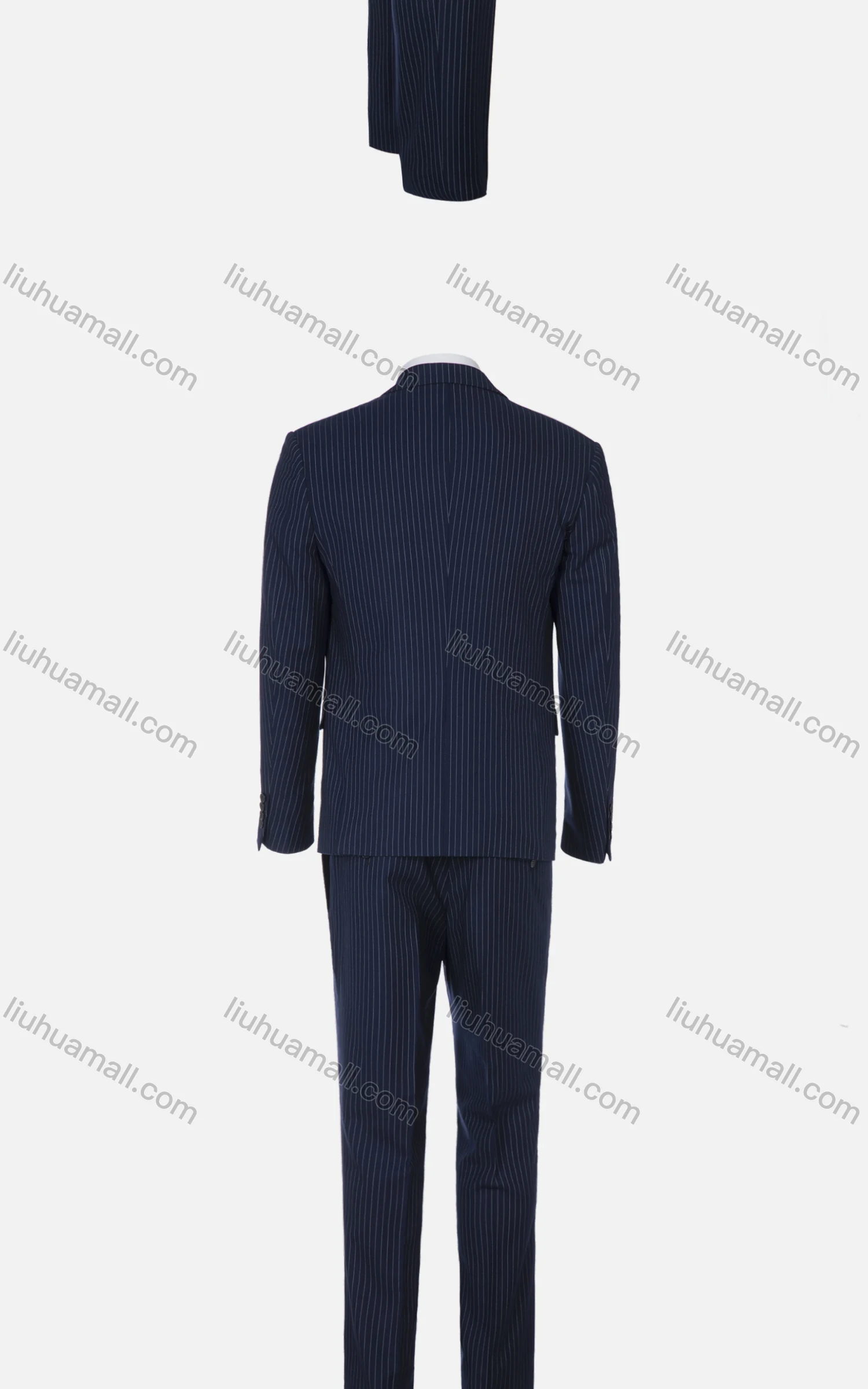 Wholesale Men's Business Striped Single Breasted Pockets Lapel Slim Fit Blazer & Trousers 2 Piece Sets - Liuhuamall
