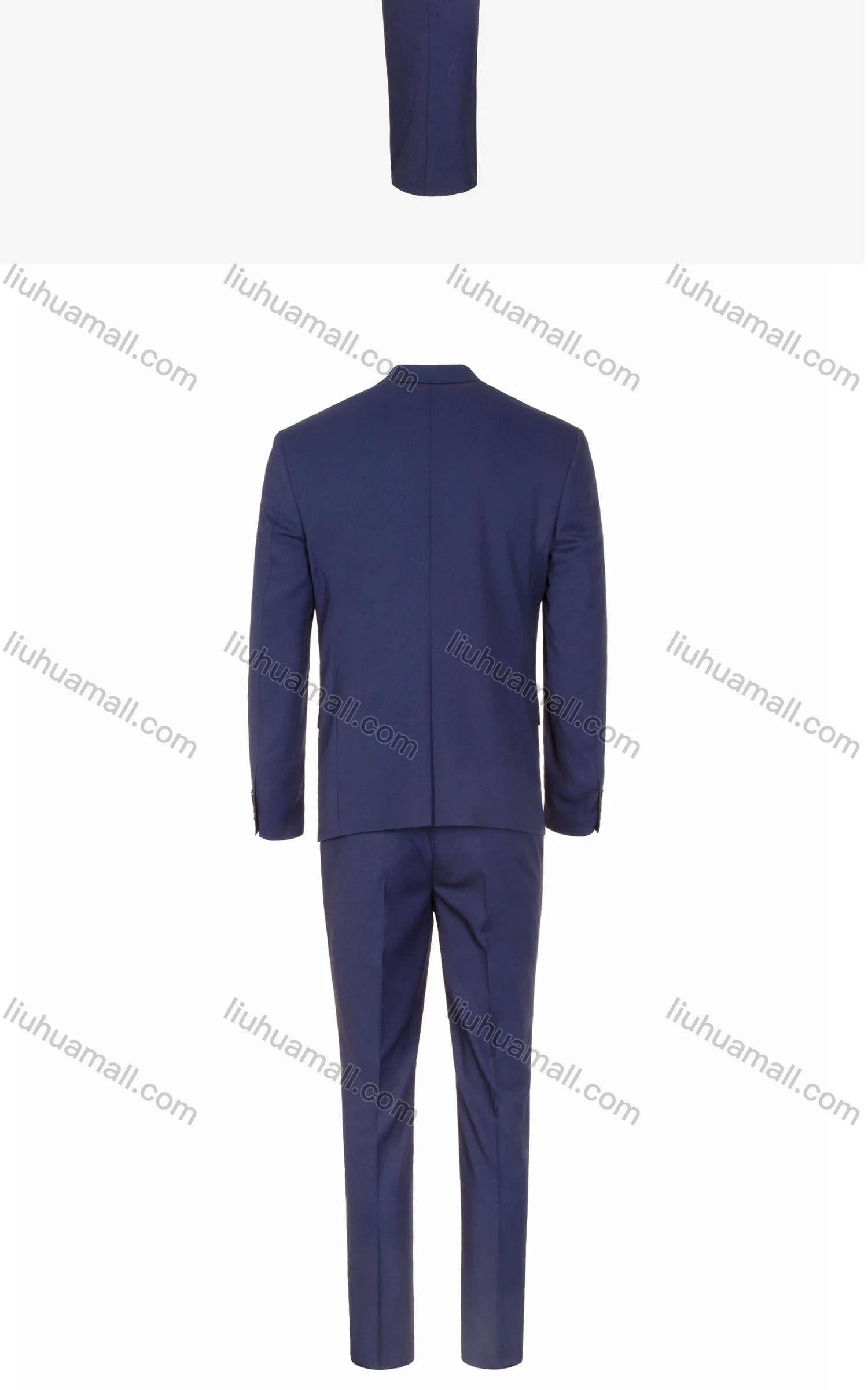 Wholesale Men's Business Plain One Button Pockets Lapel Slim Fit Blazer & Pants 2 Piece Sets - Liuhuamall