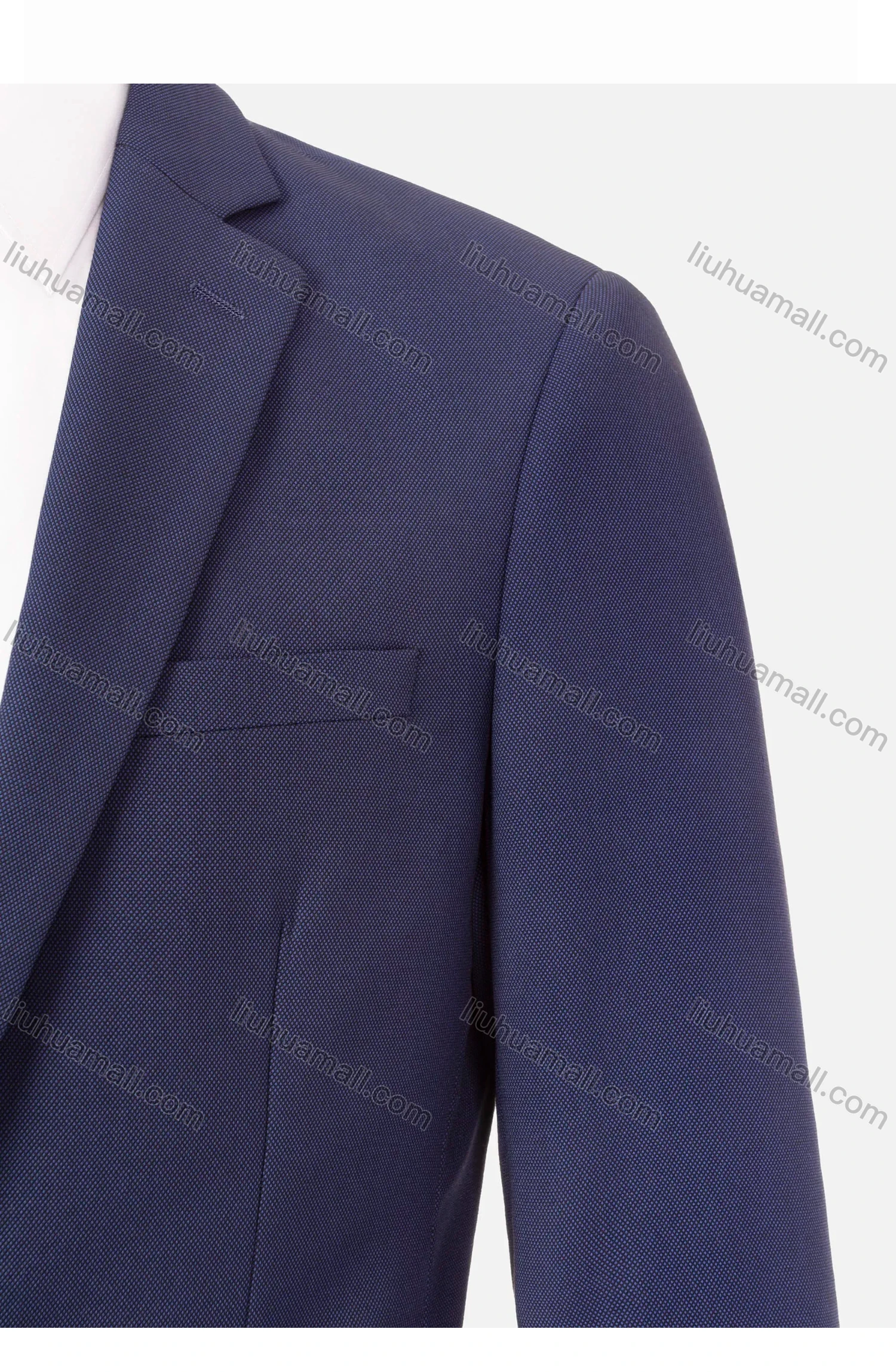 Wholesale Men's Business Plain One Button Pockets Lapel Slim Fit Blazer & Pants 2 Piece Sets - Liuhuamall