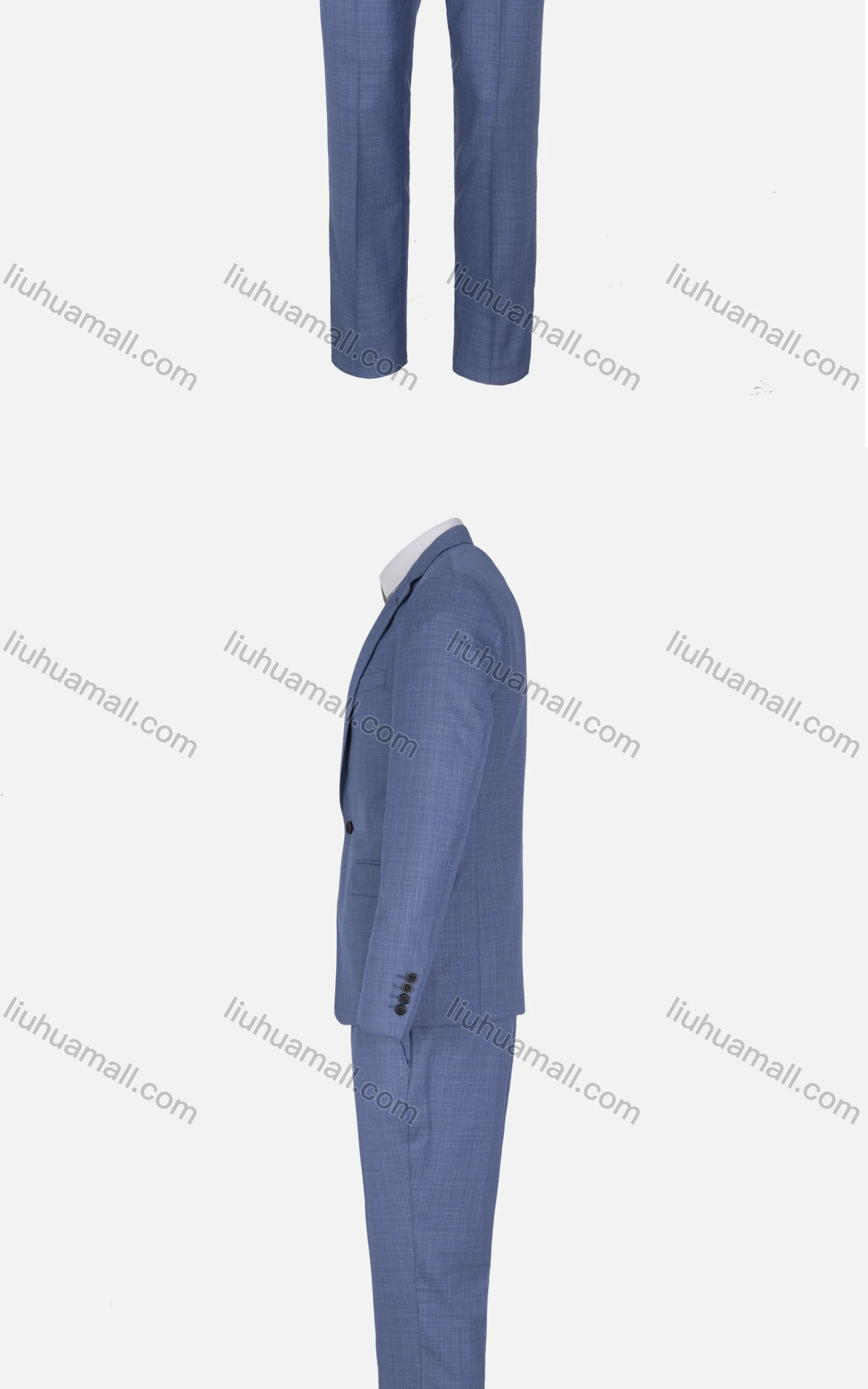 Wholesale Men's Formal Plain One Button Pockets Lapel Slim Fit Blazer & Trousers 2 Piece Sets - Liuhuamall