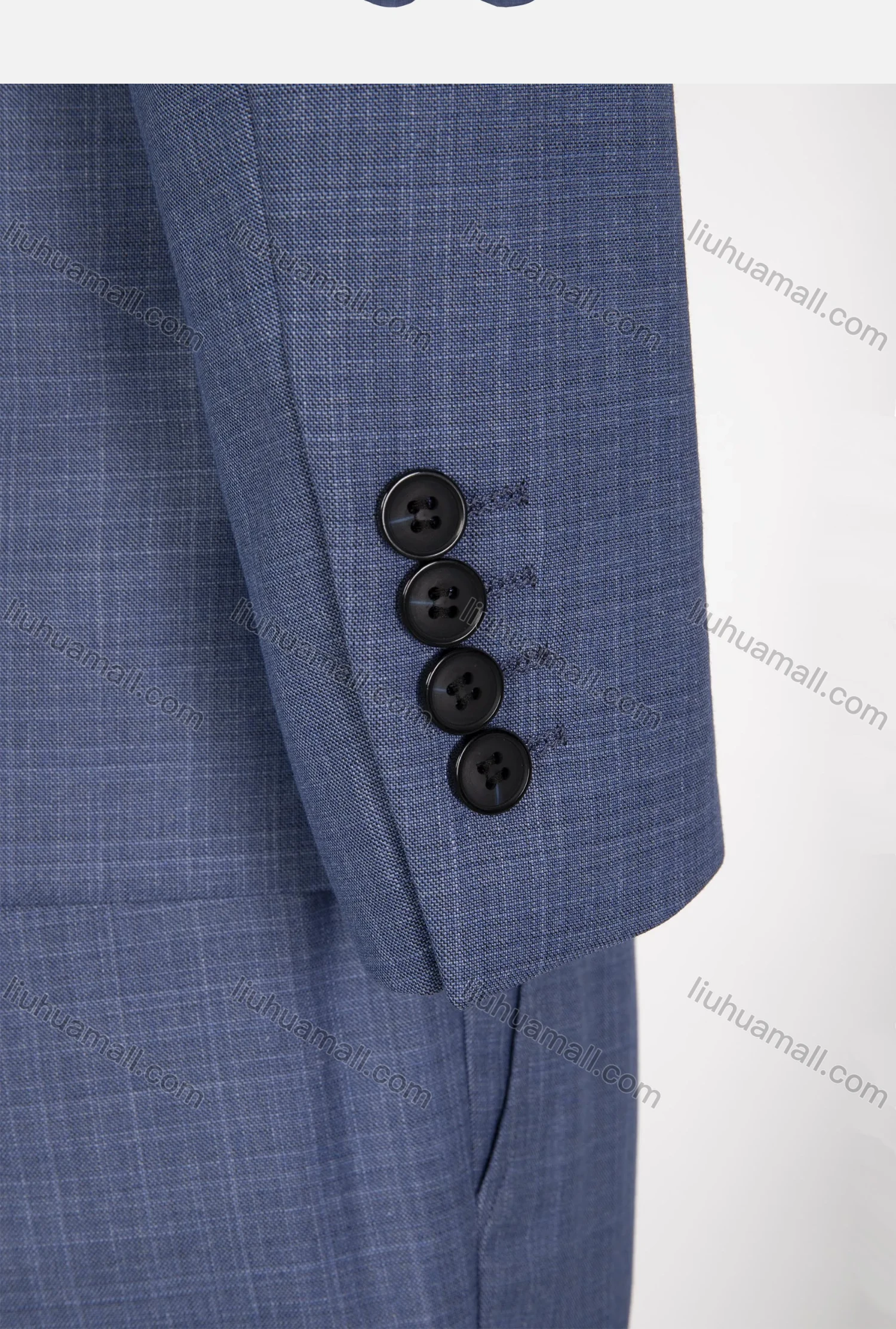 Wholesale Men's Formal Plain One Button Pockets Lapel Slim Fit Blazer & Trousers 2 Piece Sets - Liuhuamall