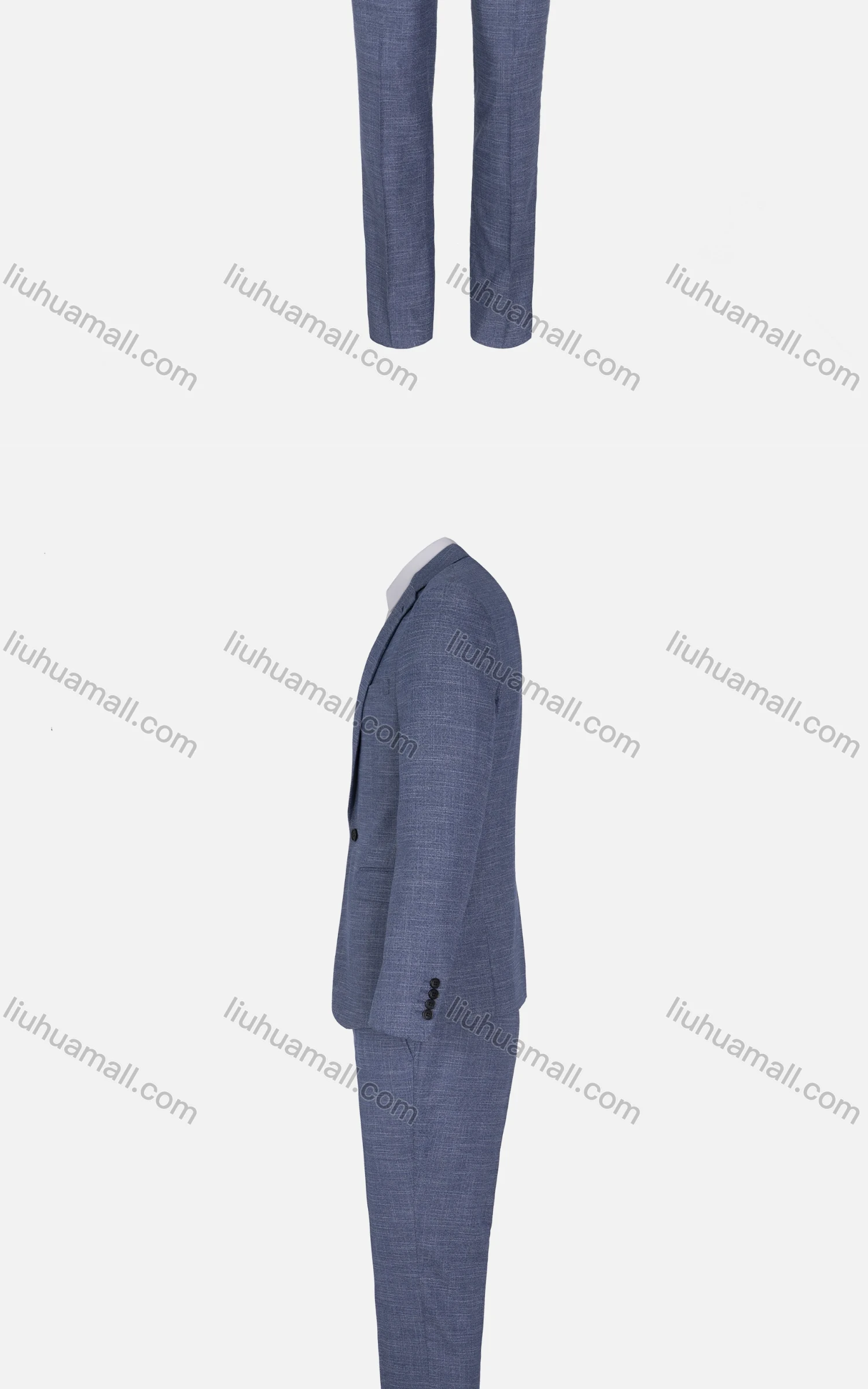 Wholesale Men's Formal Plain One Button Pockets Lapel Slim Fit Blazer & Trousers 2 Piece Sets - Liuhuamall