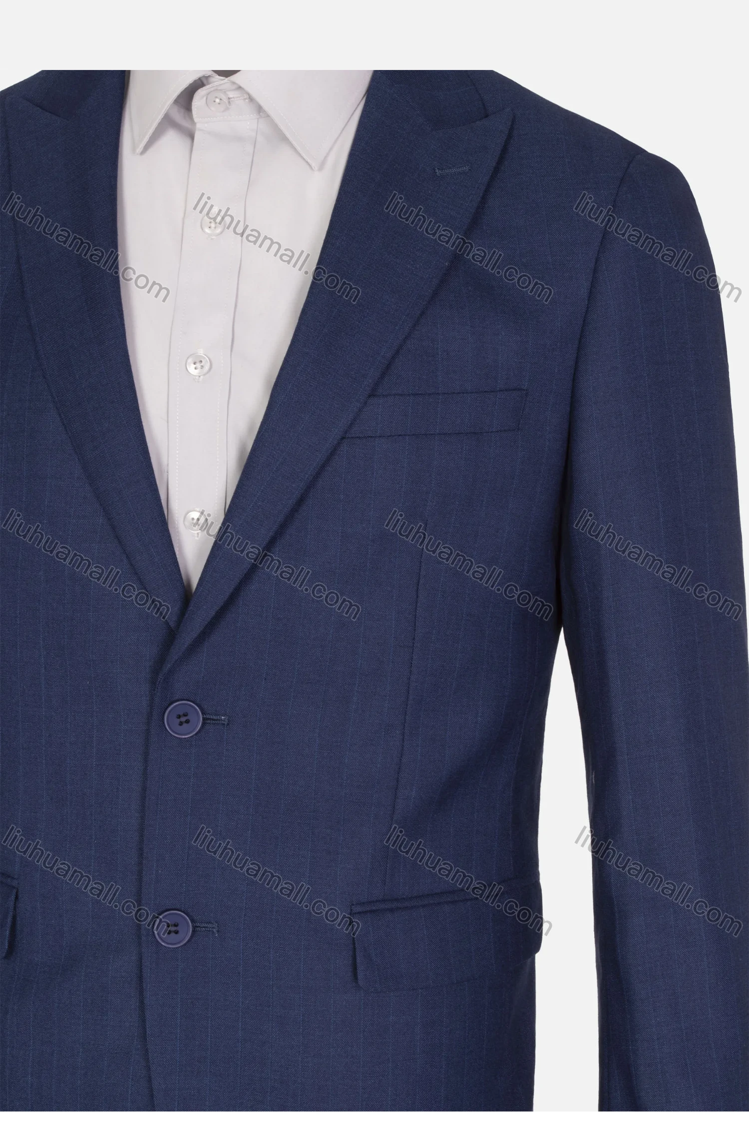 Wholesale Men's Formal Plain Single Breasted Pockets Lapel Slim Fit Blazer & Trousers 2 Piece Sets - Liuhuamall