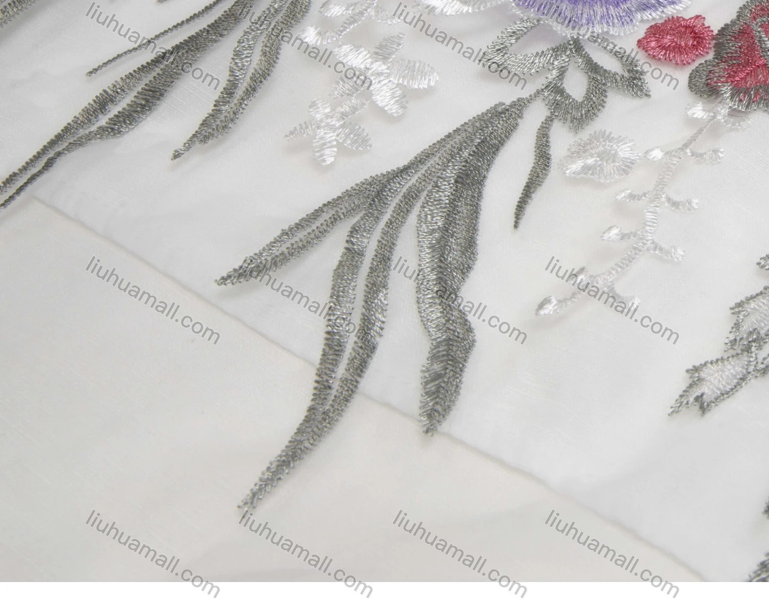 Wholesale Women's Casual Floral Print Embroidered V Neck Guipure Lace Batwing Sleeve Top - Liuhuamall