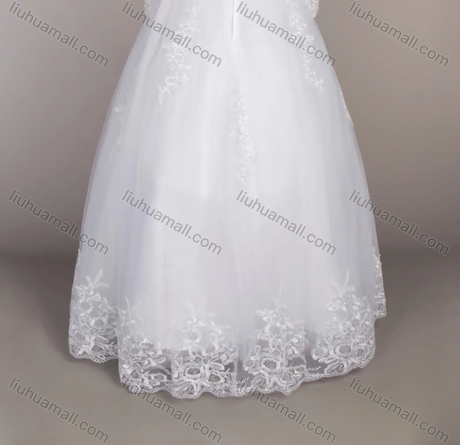 Wholesale Women's Glamorous Pearl Off Shoulder Embroidery Sequin Beaded Applique Corset Bodice Classic Tulle Wedding Gown - Liuhuamall