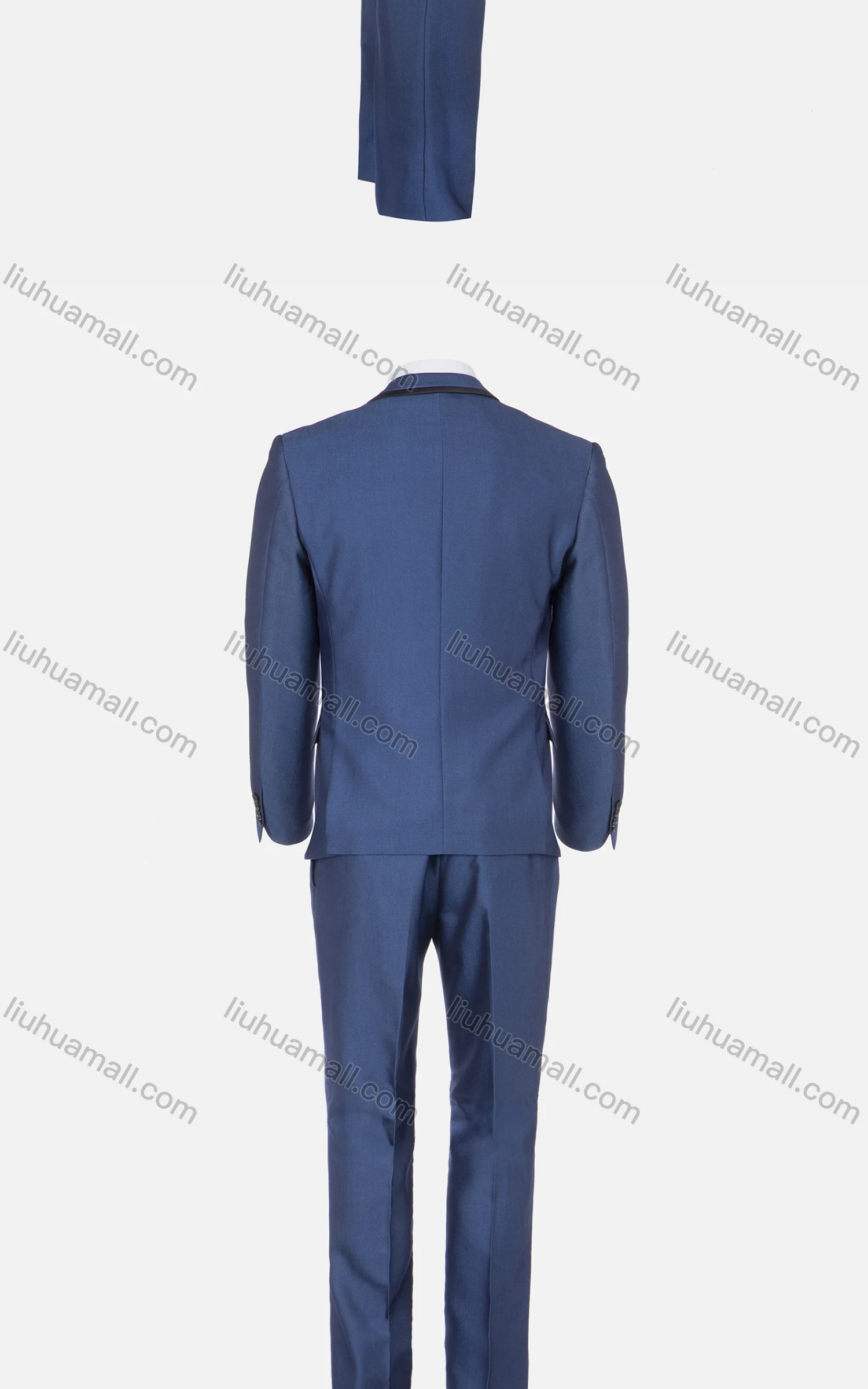 Wholesale Men's Fashion Plain Lapel One Button Pockets Black Trims Slim Fit Blazer & Trousers 2 Piece Sets - Liuhuamall