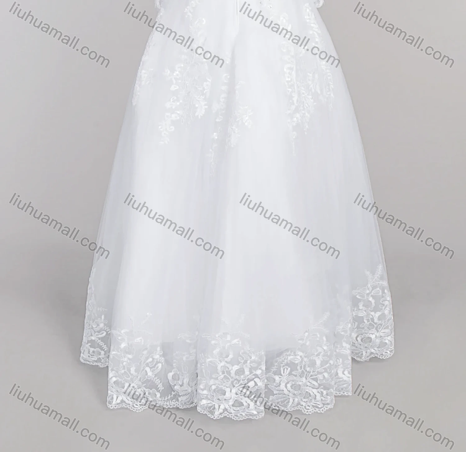 Wholesale Women's Glamorous Off Shoulder Embroidery Sequin Corset Bodice Classic Tulle Wedding Dress - Liuhuamall