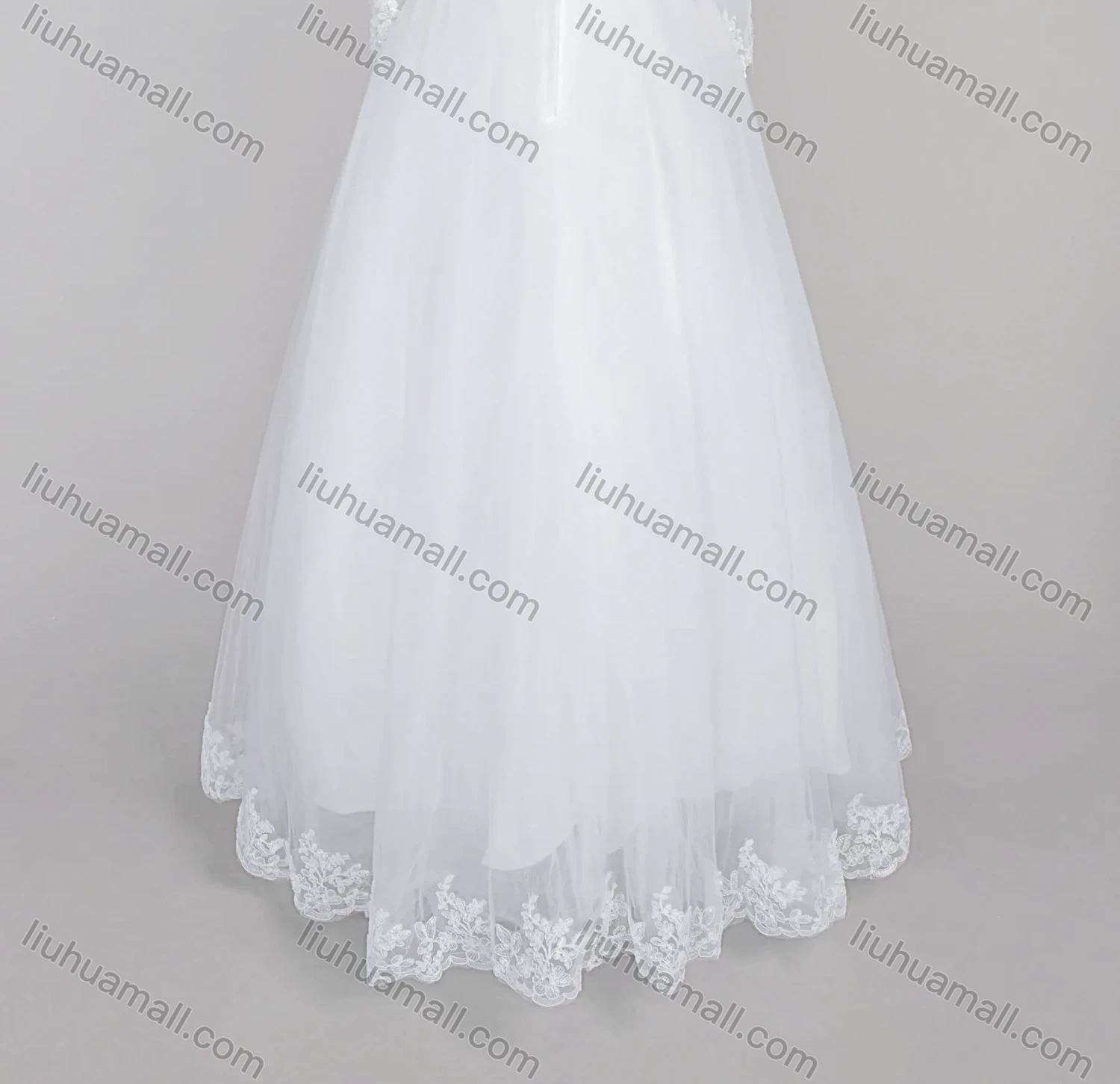 Wholesale Women's Glamorous Sweetheart Embroidery Sequin Corset Bodice Classic Tulle Wedding Dress - Liuhuamall