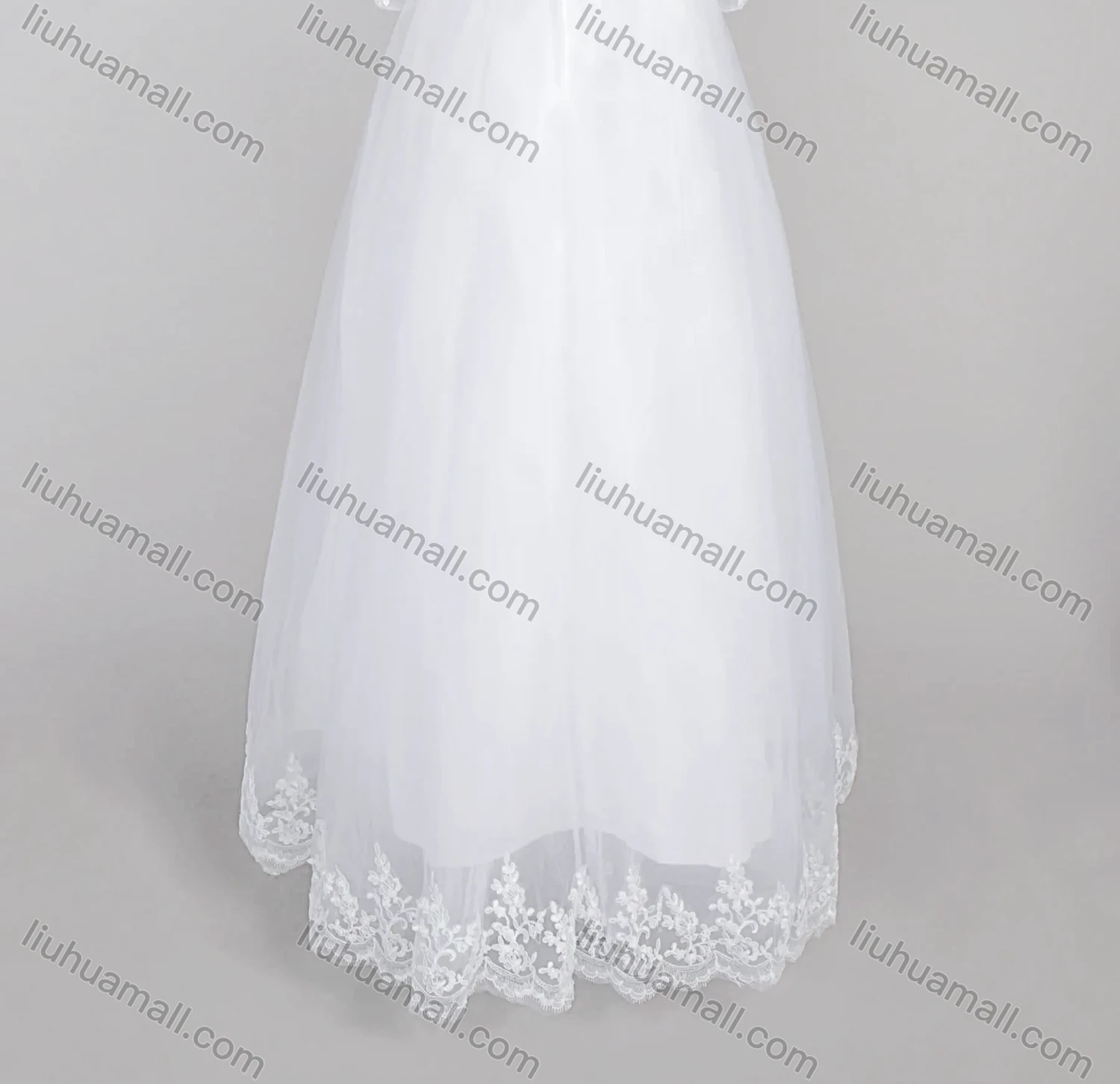 Wholesale Women's Glamorous Scoop Neck Embroidery Sequin Corset Bodice Classic Tulle Wedding Dress - Liuhuamall