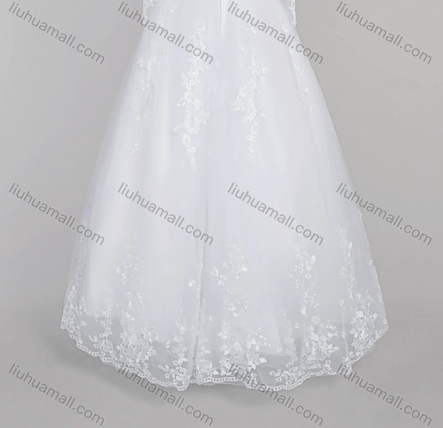 Wholesale Women's Glamorous Embroidery Sweetheart Sequin Appliques Corset Bodice Classic Tulle Wedding Dress - Liuhuamall