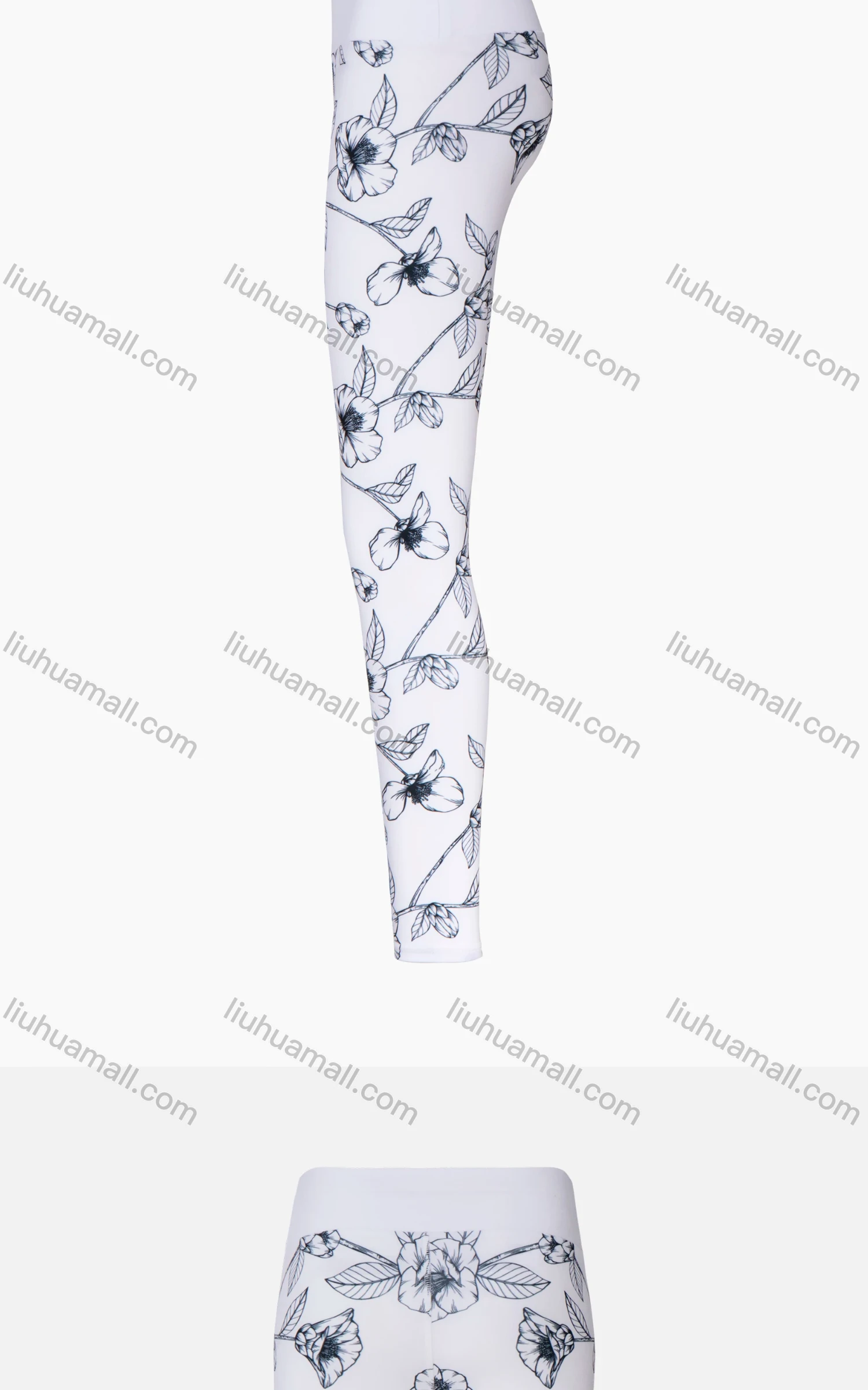 Wholesale Women's Allover Floral Print High Waist Sporty Yoga Elasticity Leggings - Liuhuamall