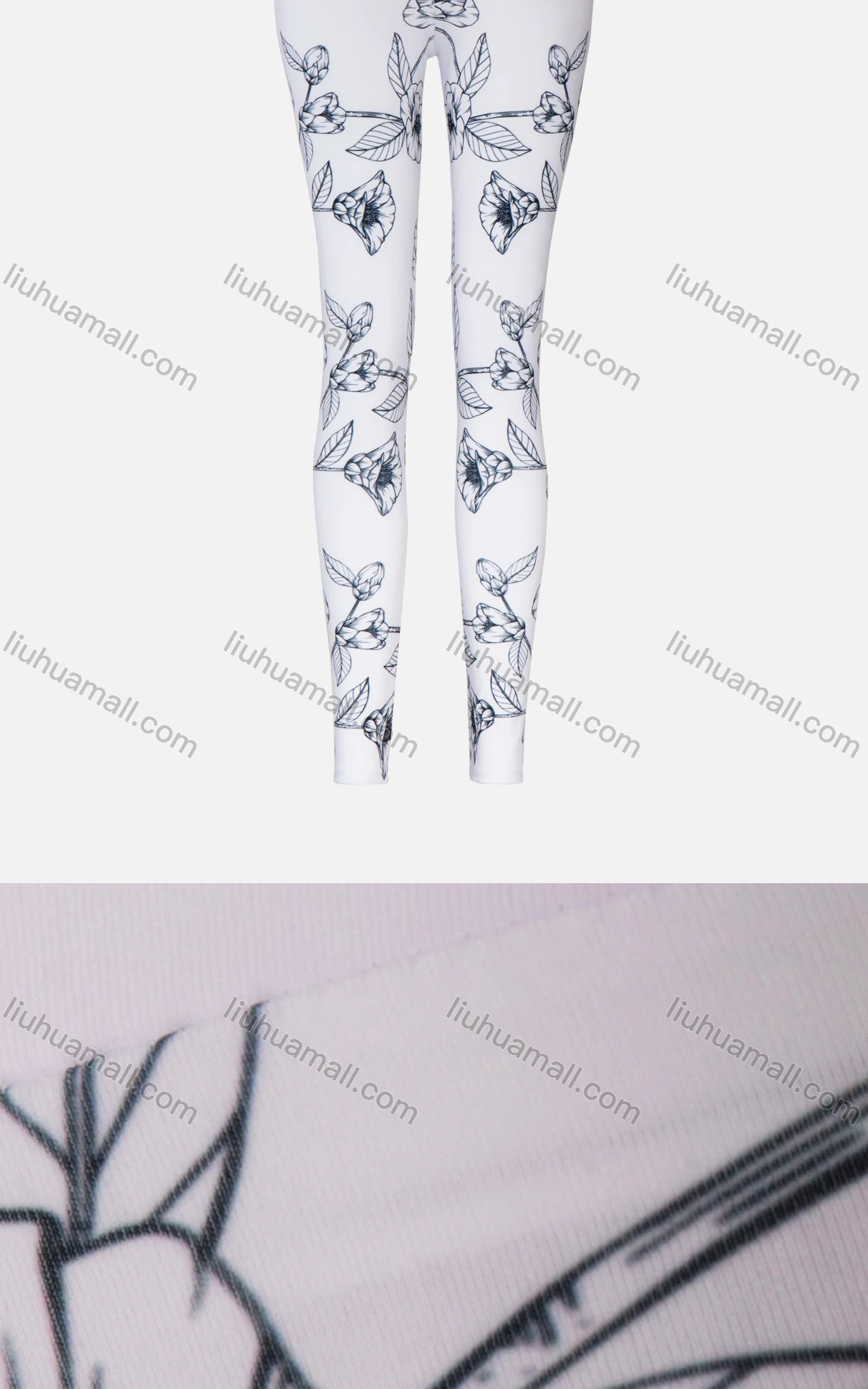 Wholesale Women's Allover Floral Print High Waist Sporty Yoga Elasticity Leggings - Liuhuamall