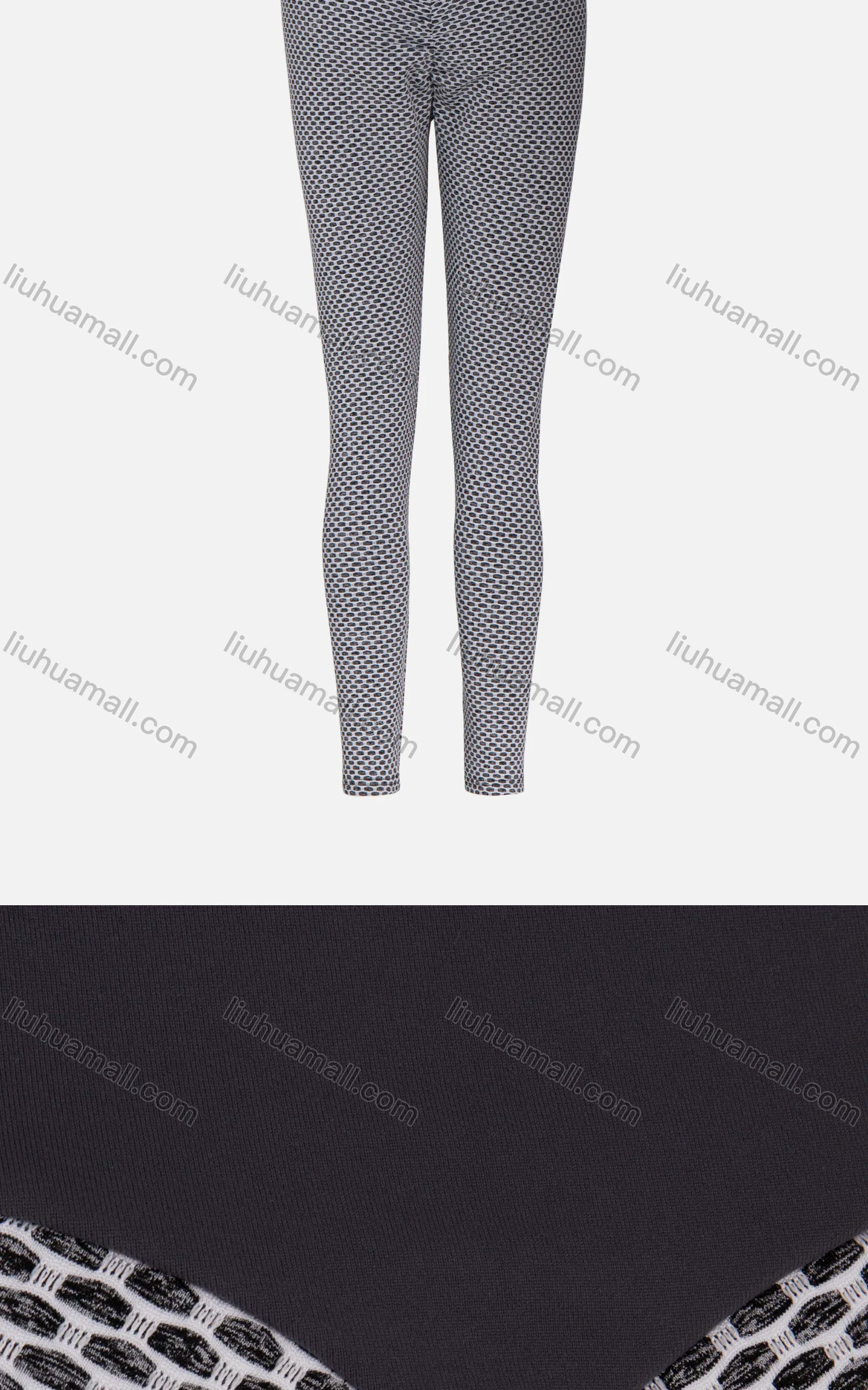 Wholesale Women's Sporty Honeycomb Contrast High Waist Yoga Elasticity Leggings - Liuhuamall