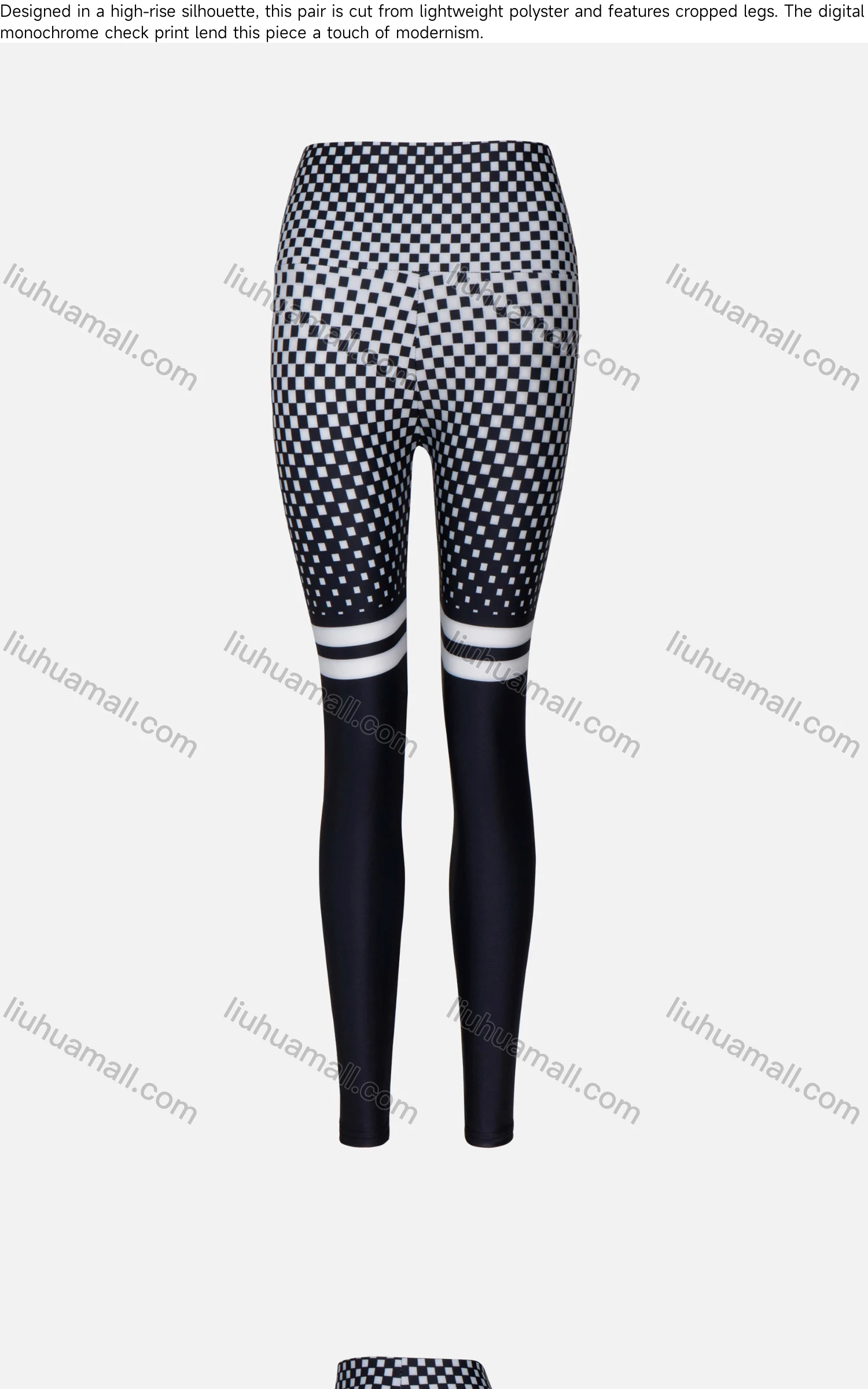Wholesale Women's Sporty Checkerboard Striped High Waist Yoga Elasticity Leggings - Liuhuamall