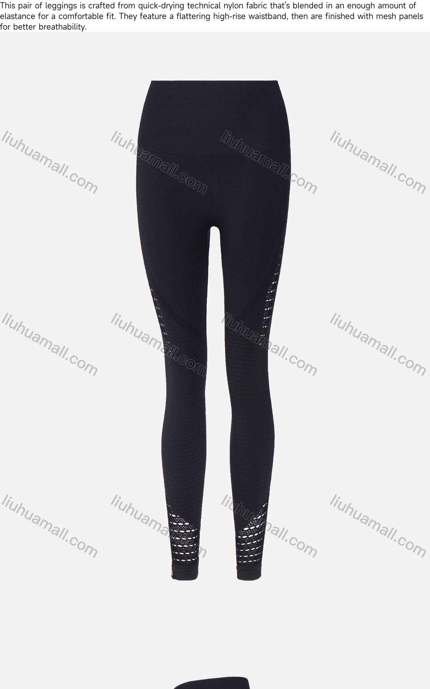 Wholesale Women's Athletic Plain Pin Dot High Waist Yoga Elasticity Leggings - Liuhuamall