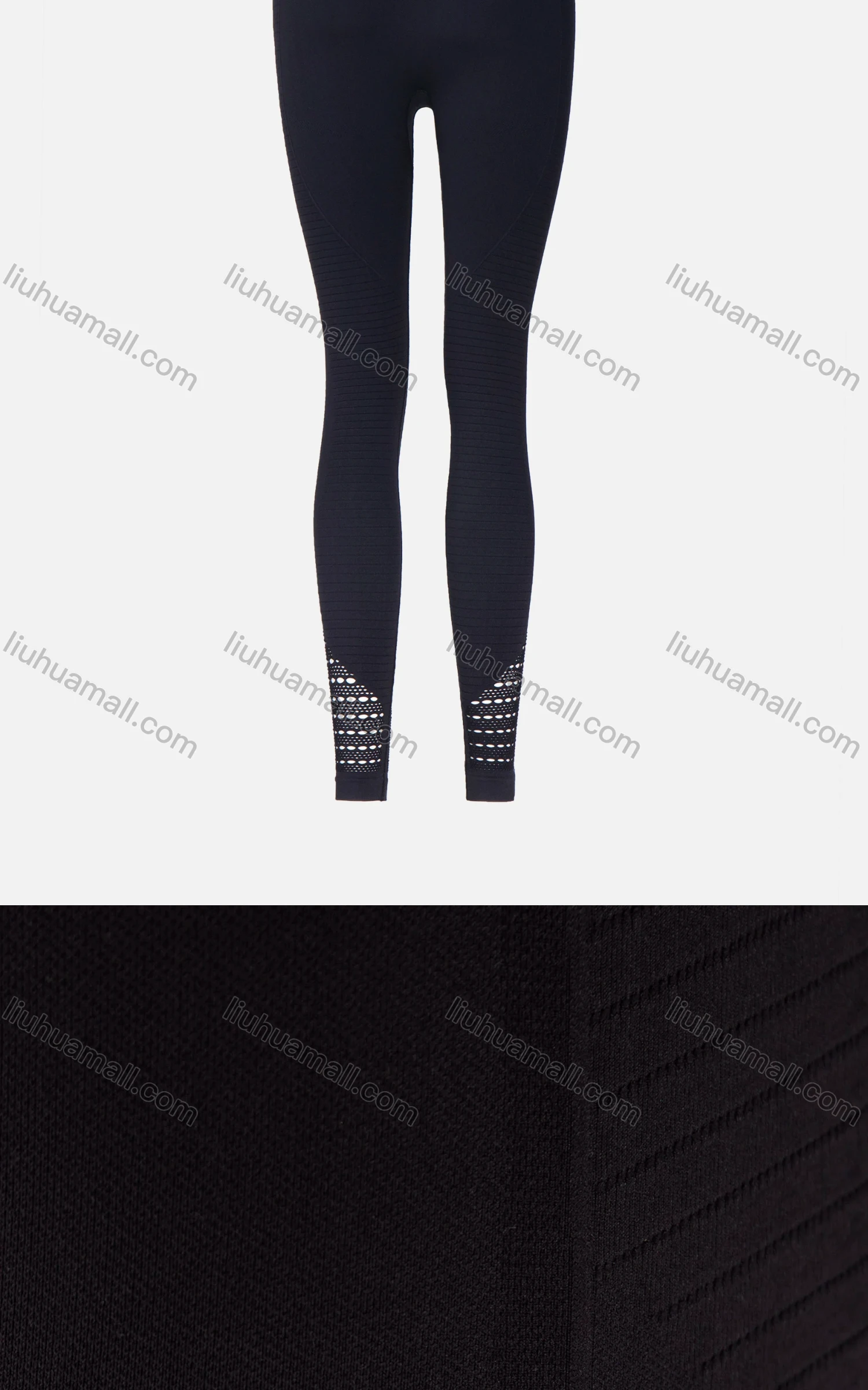 Wholesale Women's Athletic Plain Pin Dot High Waist Yoga Elasticity Leggings - Liuhuamall