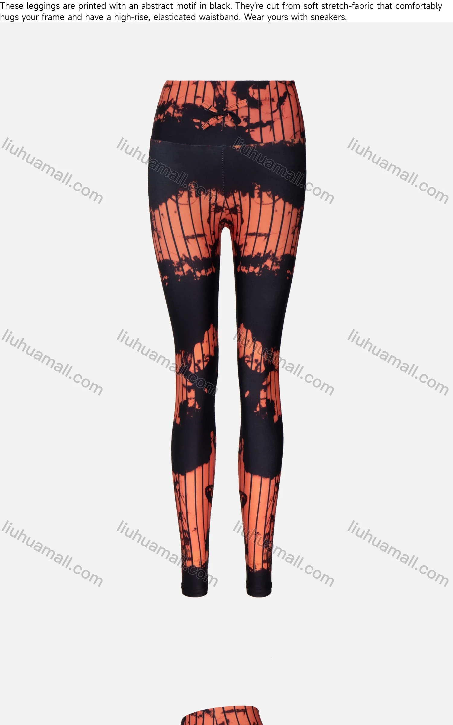 Wholesale Women's Athletic Abstract Striped Colorblock Print High Waist Yoga Elasticity Leggings - Liuhuamall