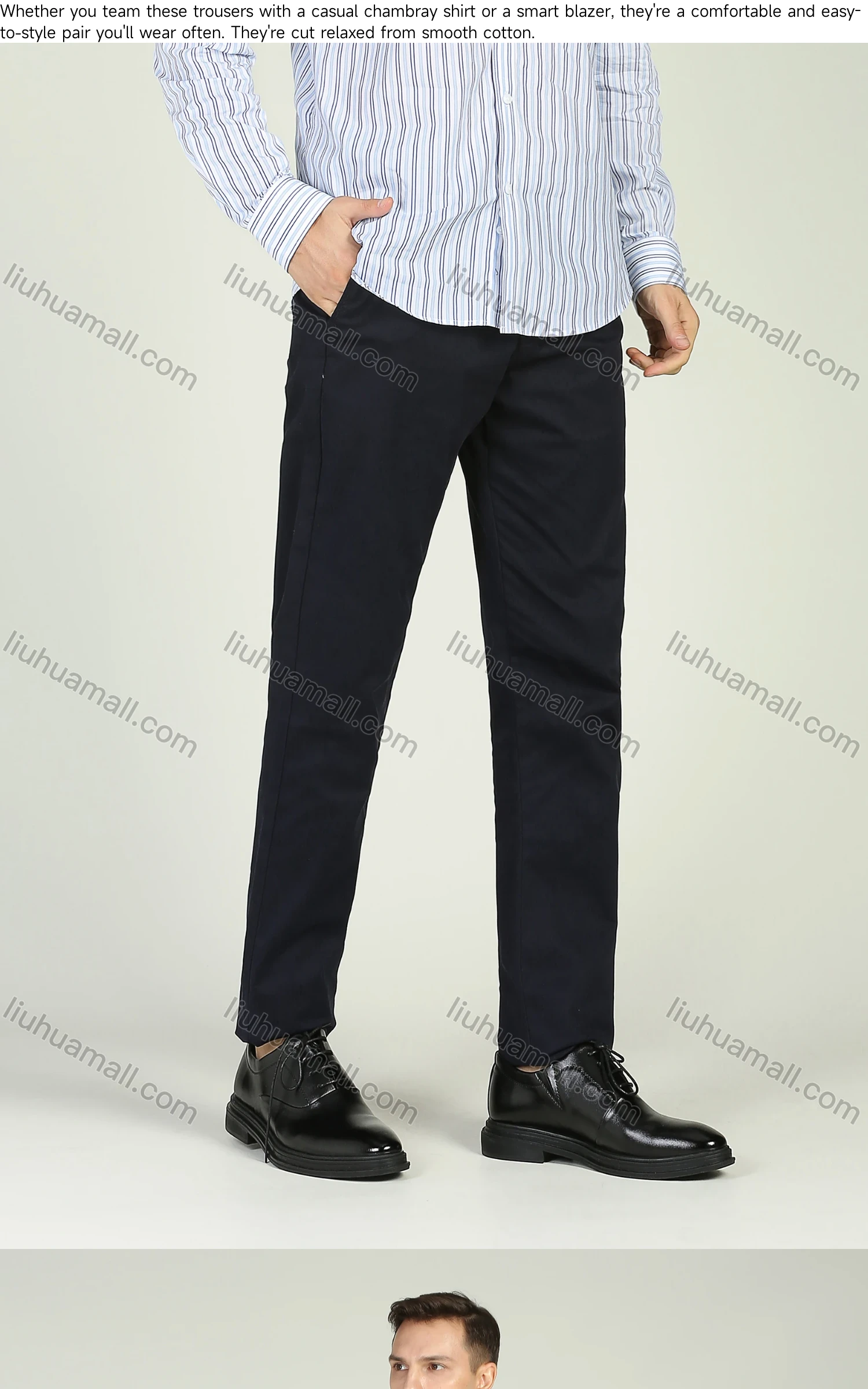 Wholesale Men's Straight Leg Slant Pocket Suit Pants - Liuhuamall