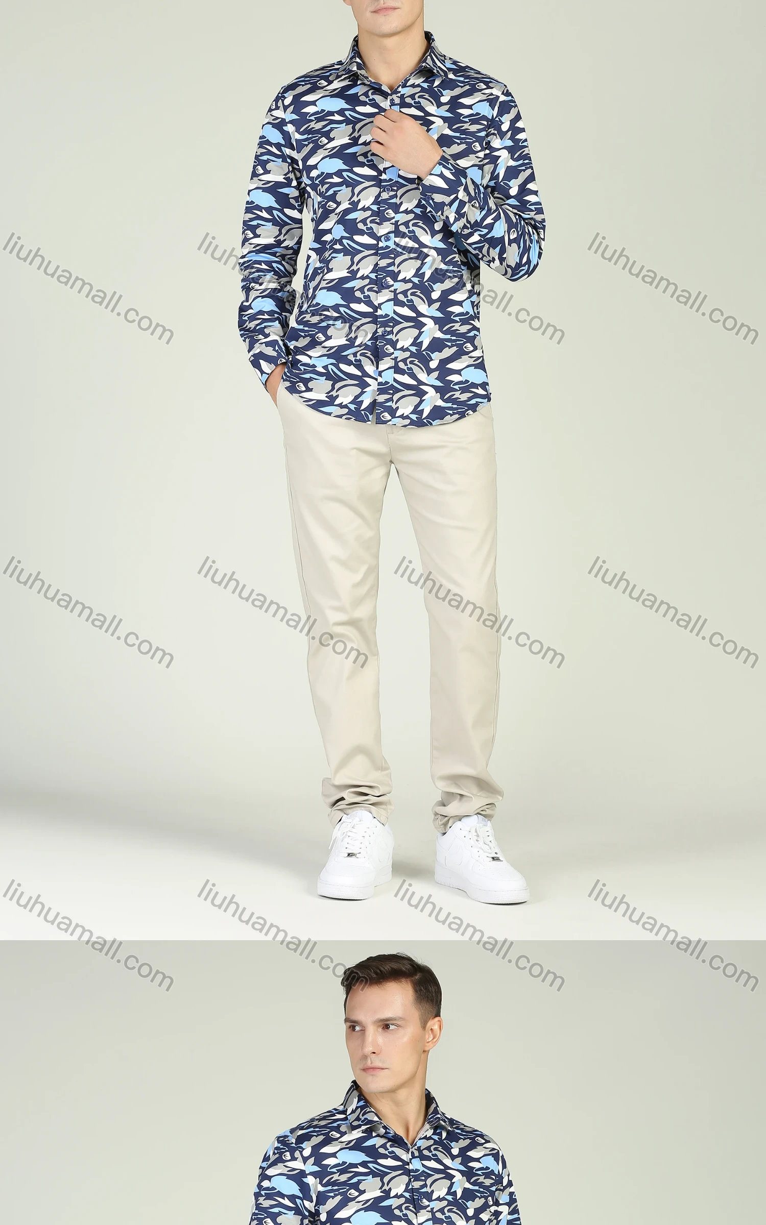 Wholesale Men's Casual Straight Leg Slant Pocket Trousers - Liuhuamall