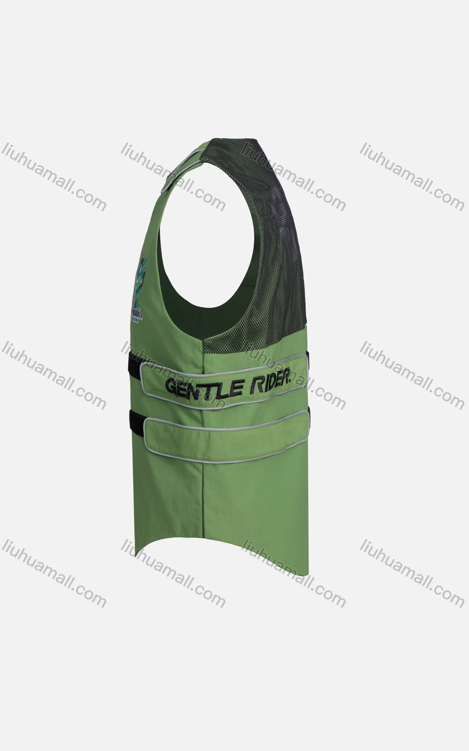 Wholesale Men's Multiple Pockets Net-panel Velcro Reflective Pullover Biker Vest - Liuhuamall